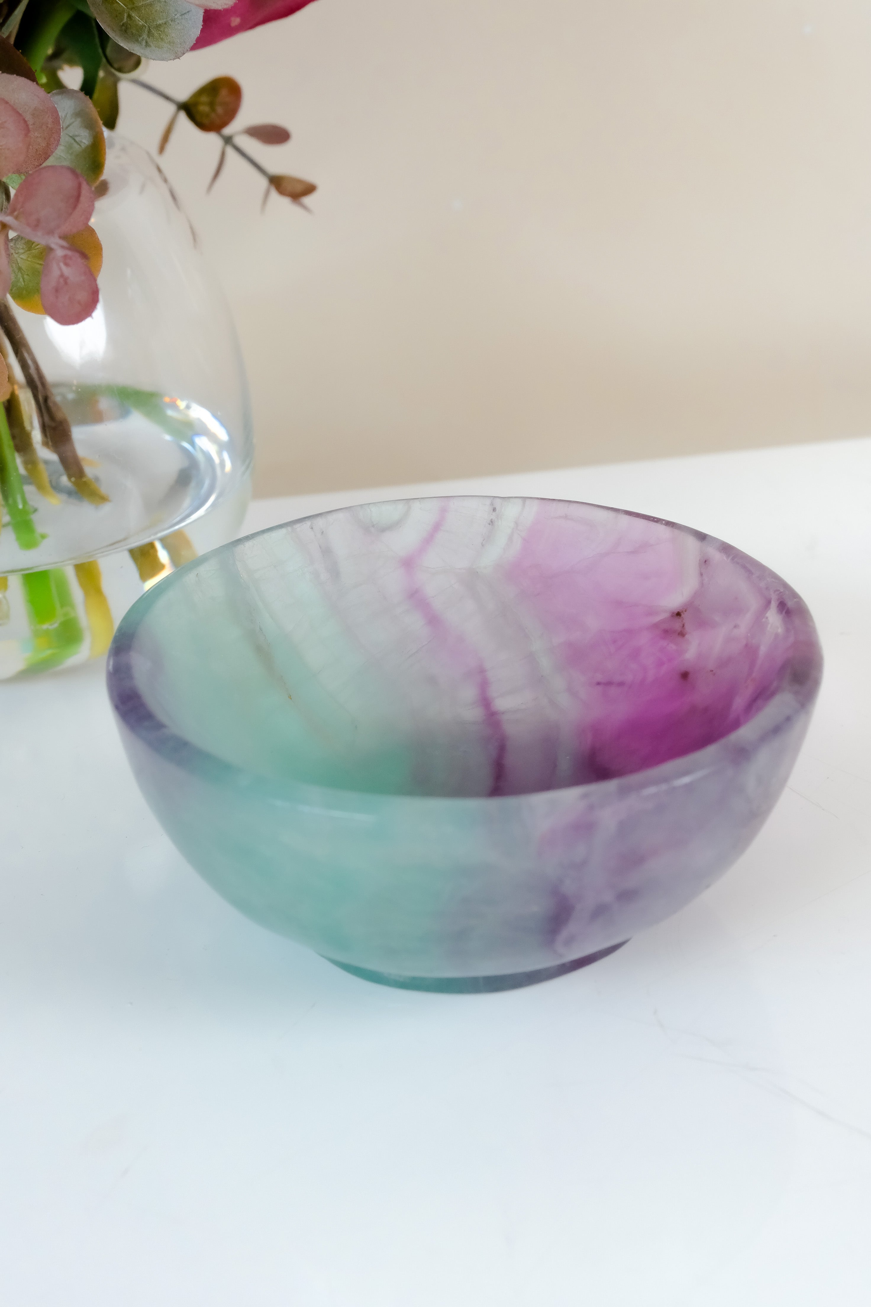 Watermelon Fluorite Bowl