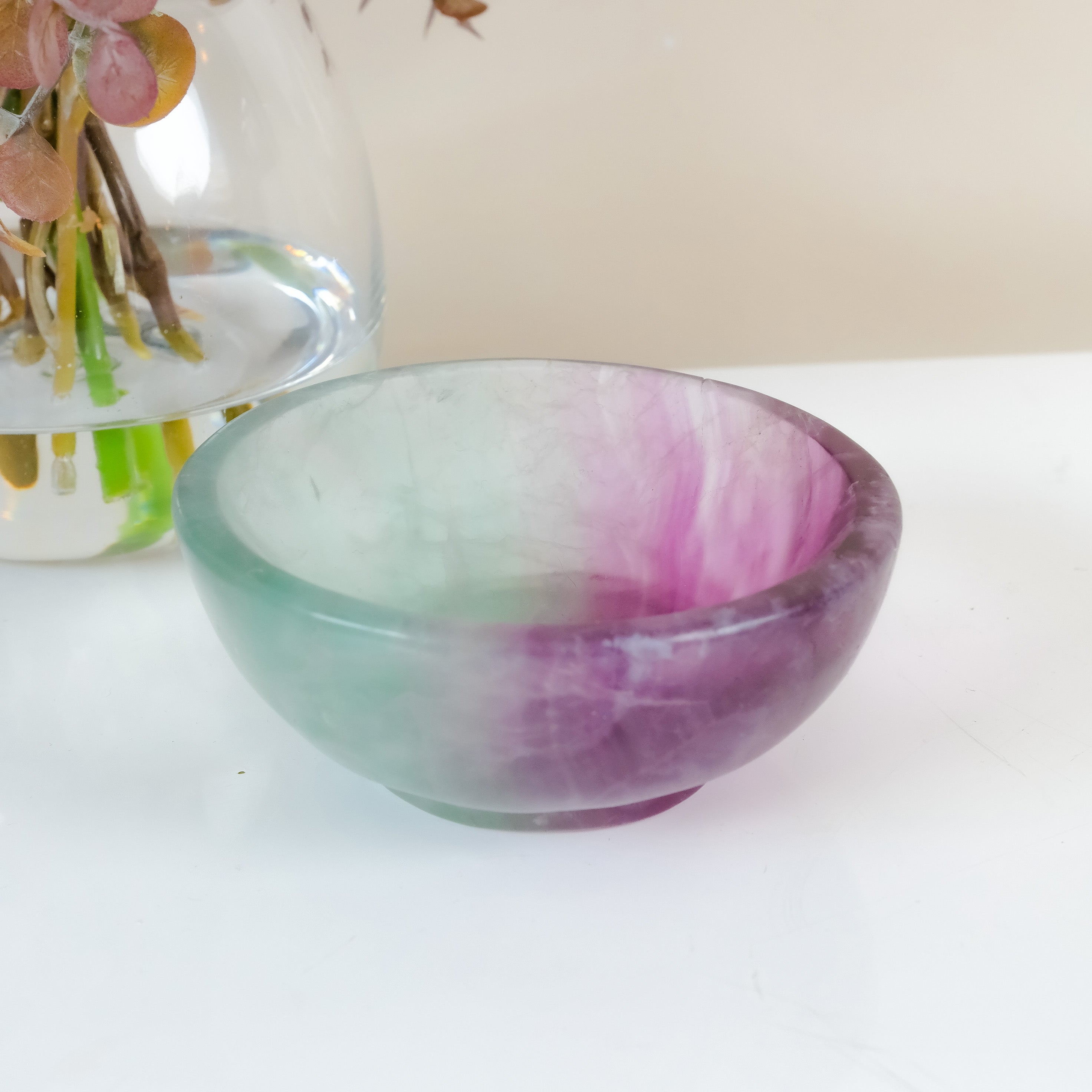 Watermelon Fluorite Bowl