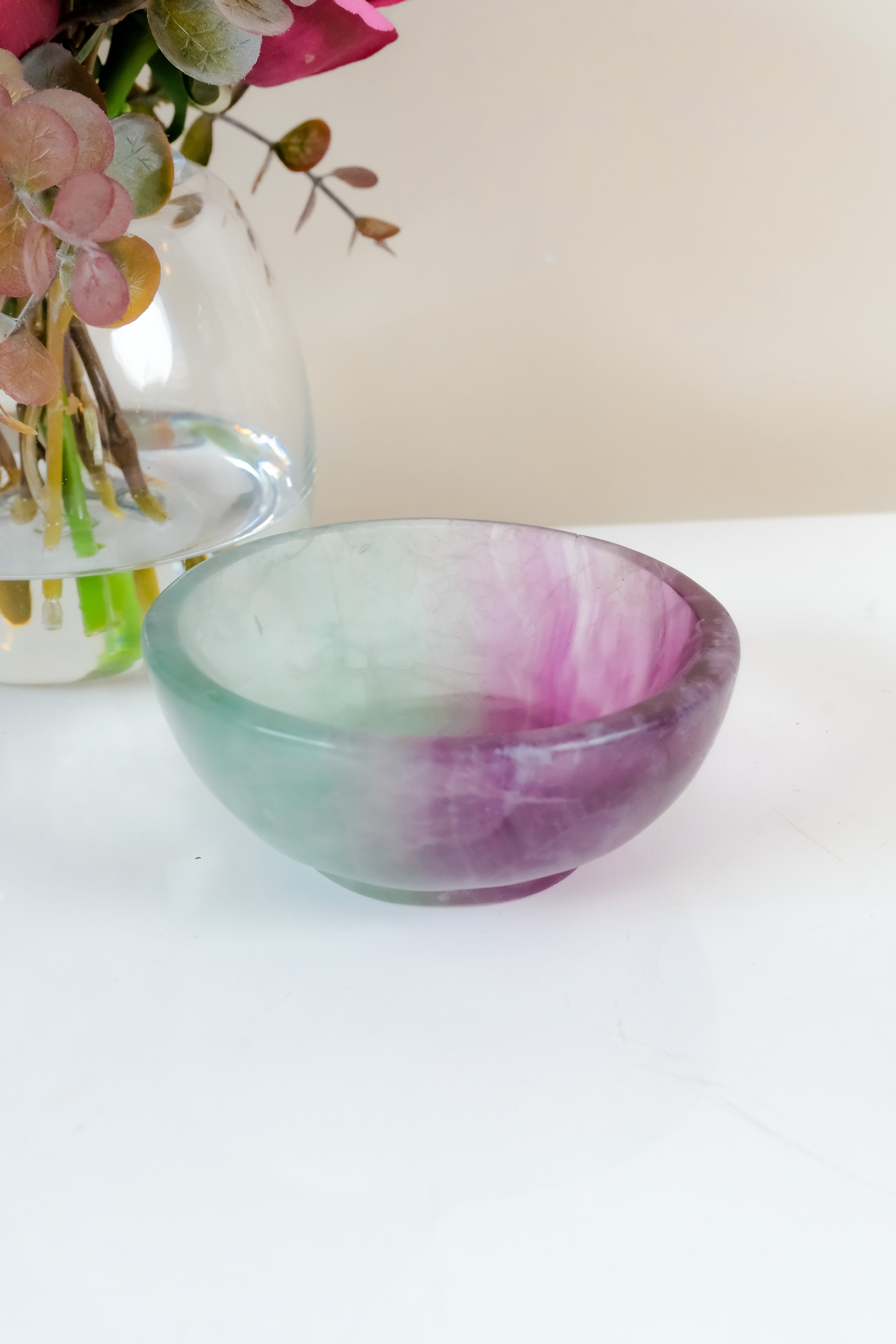 Watermelon Fluorite Bowl