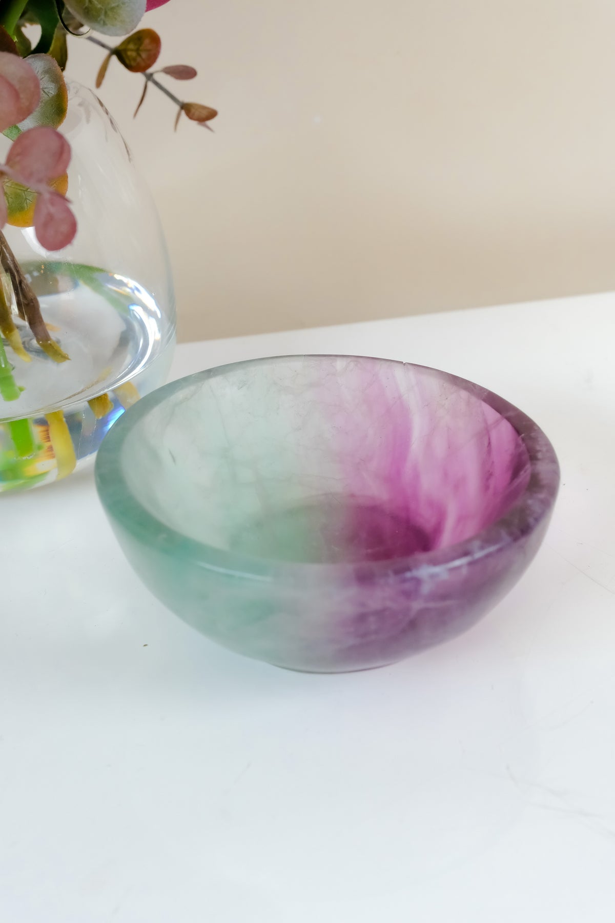 Watermelon Fluorite Bowl