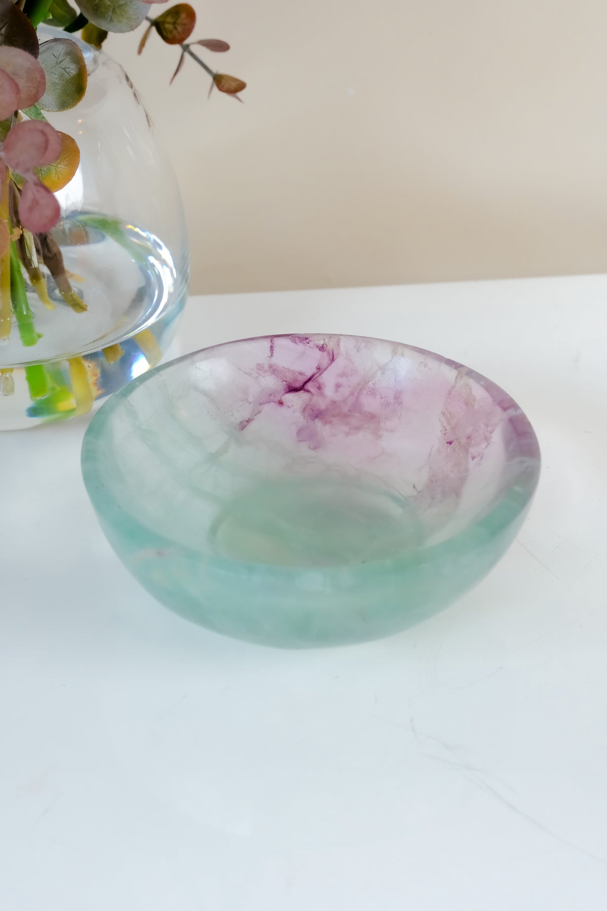 Watermelon Fluorite Bowl