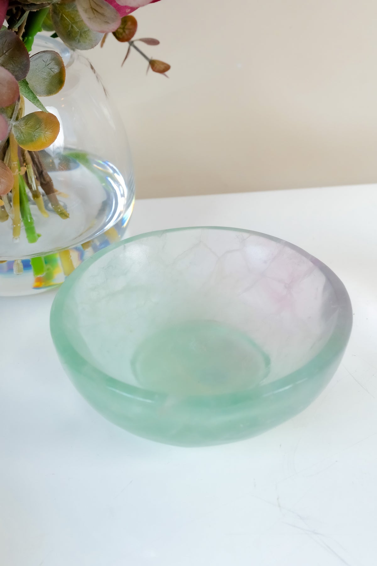 Watermelon Fluorite Bowl