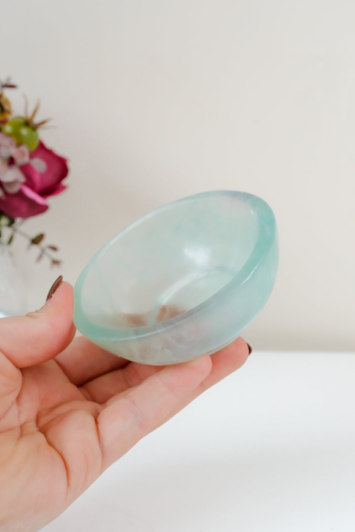 Watermelon Fluorite Bowl