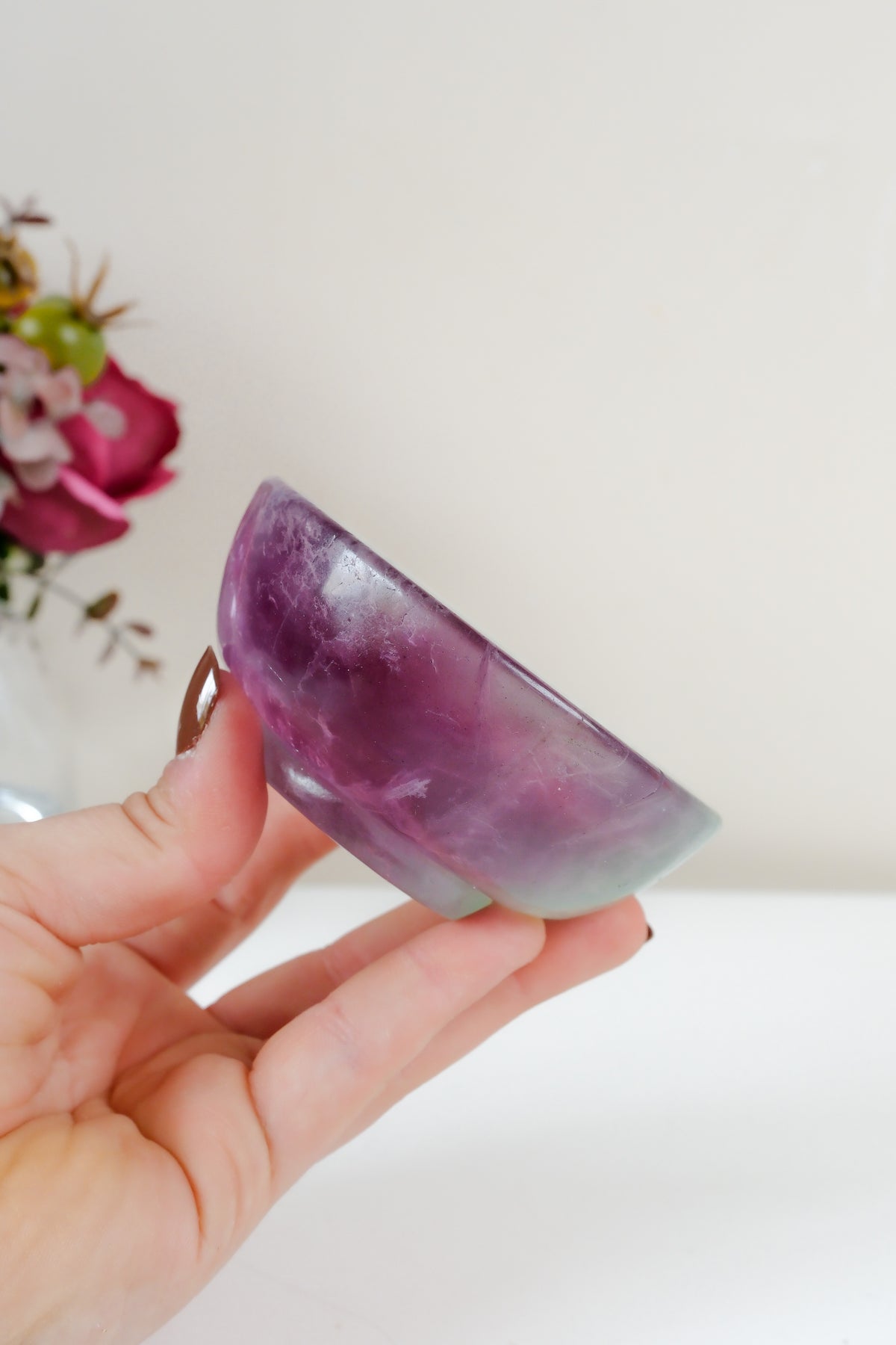 Watermelon Fluorite Bowl