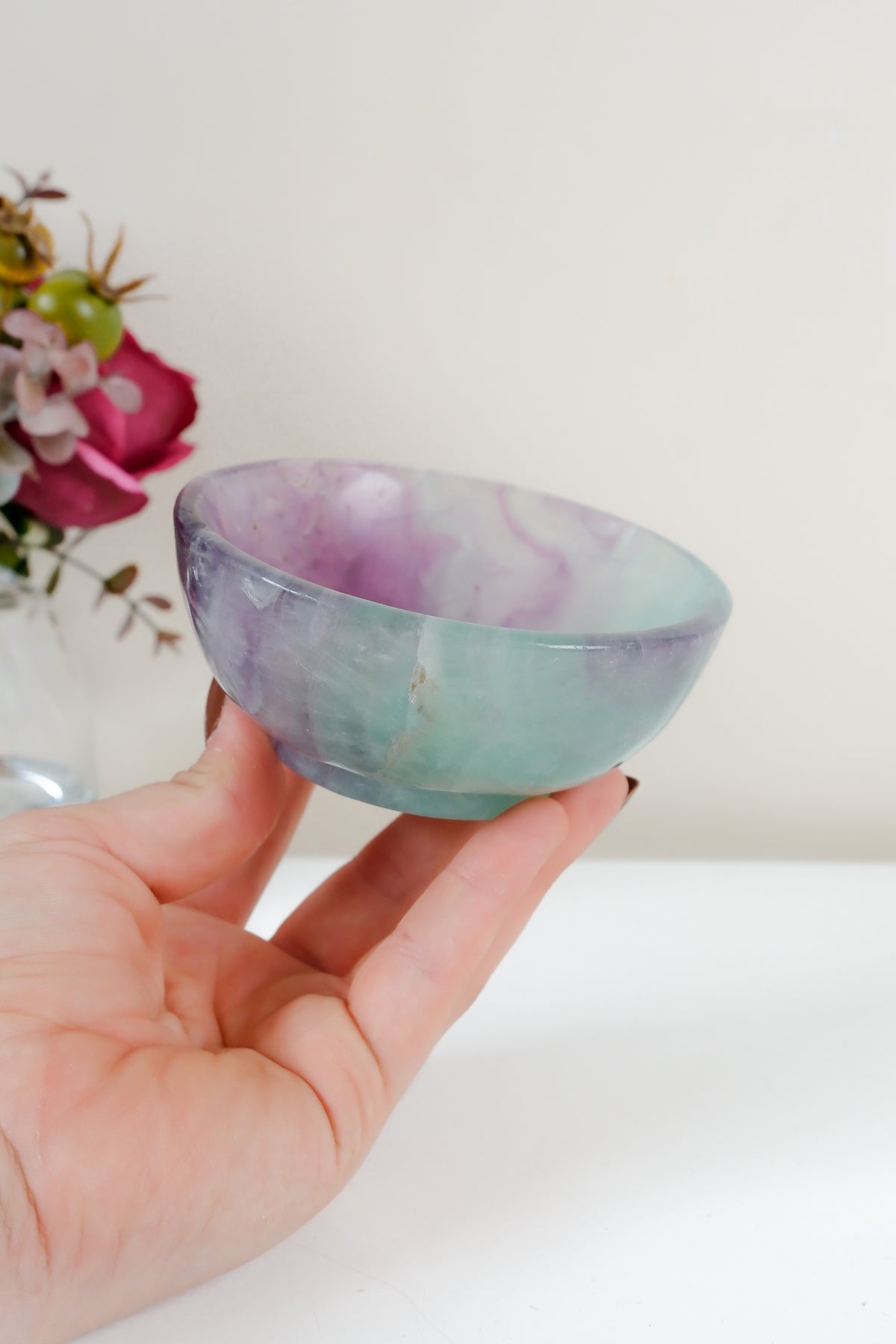 Watermelon Fluorite Bowl