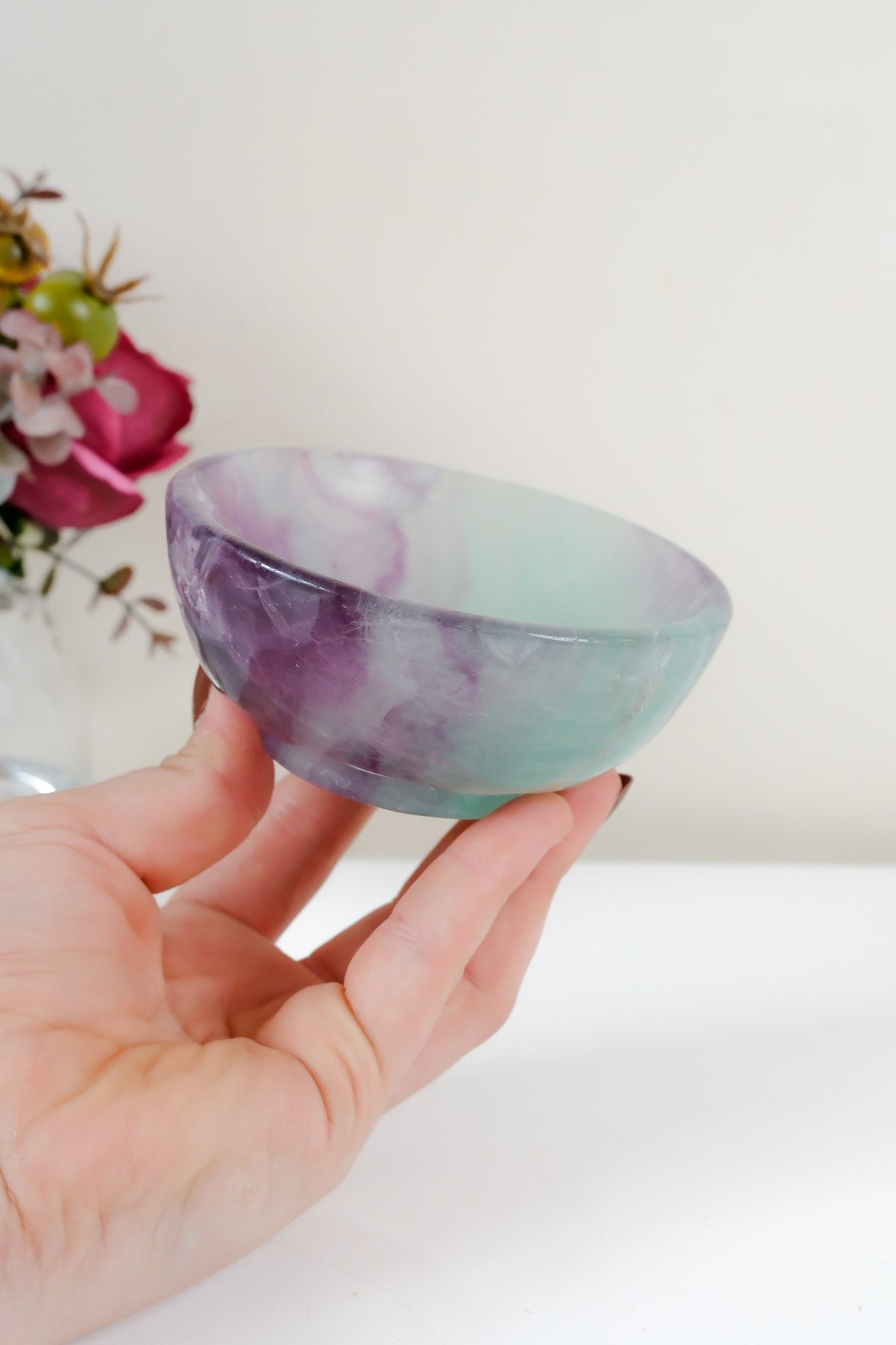 Watermelon Fluorite Bowl