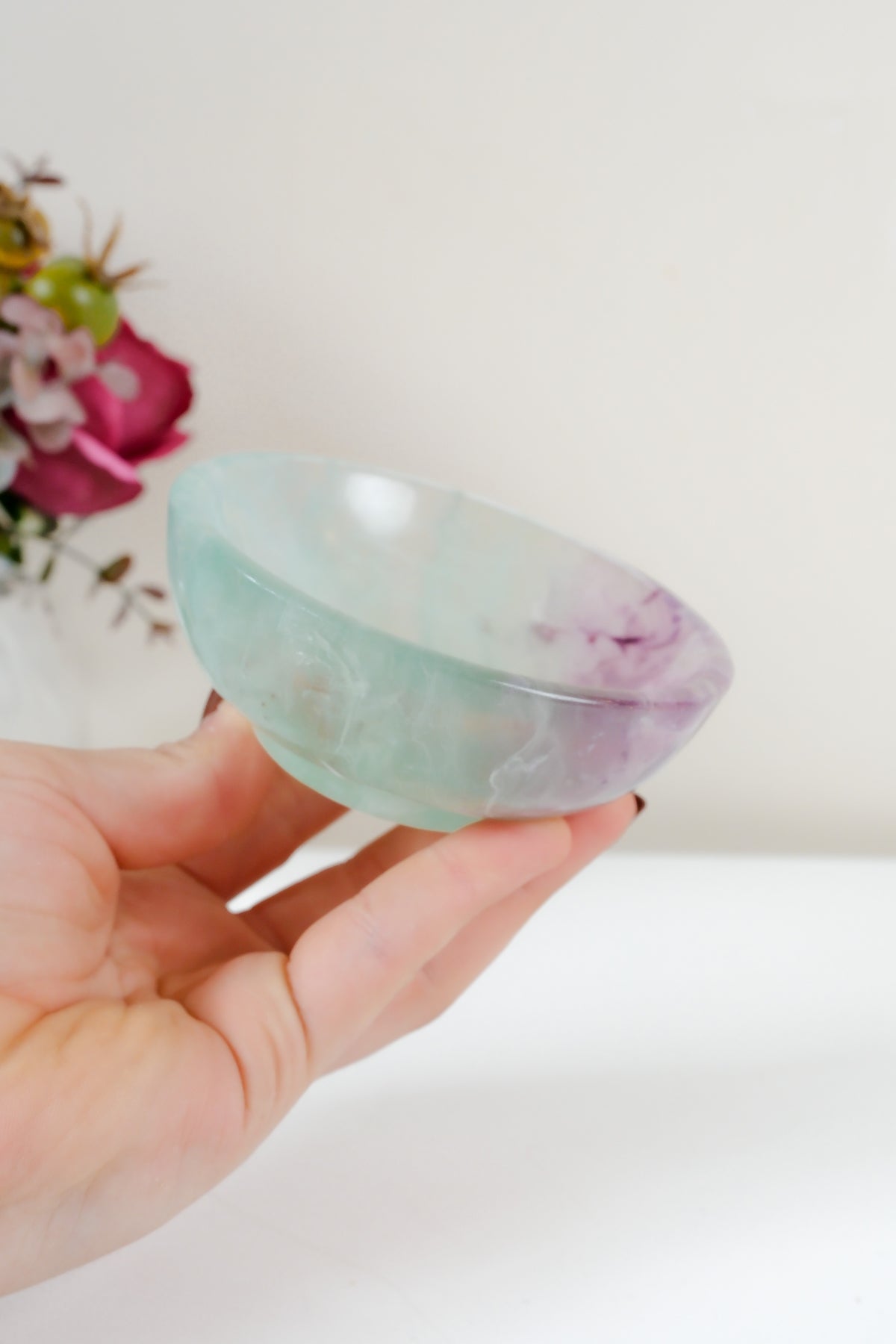 Watermelon Fluorite Bowl
