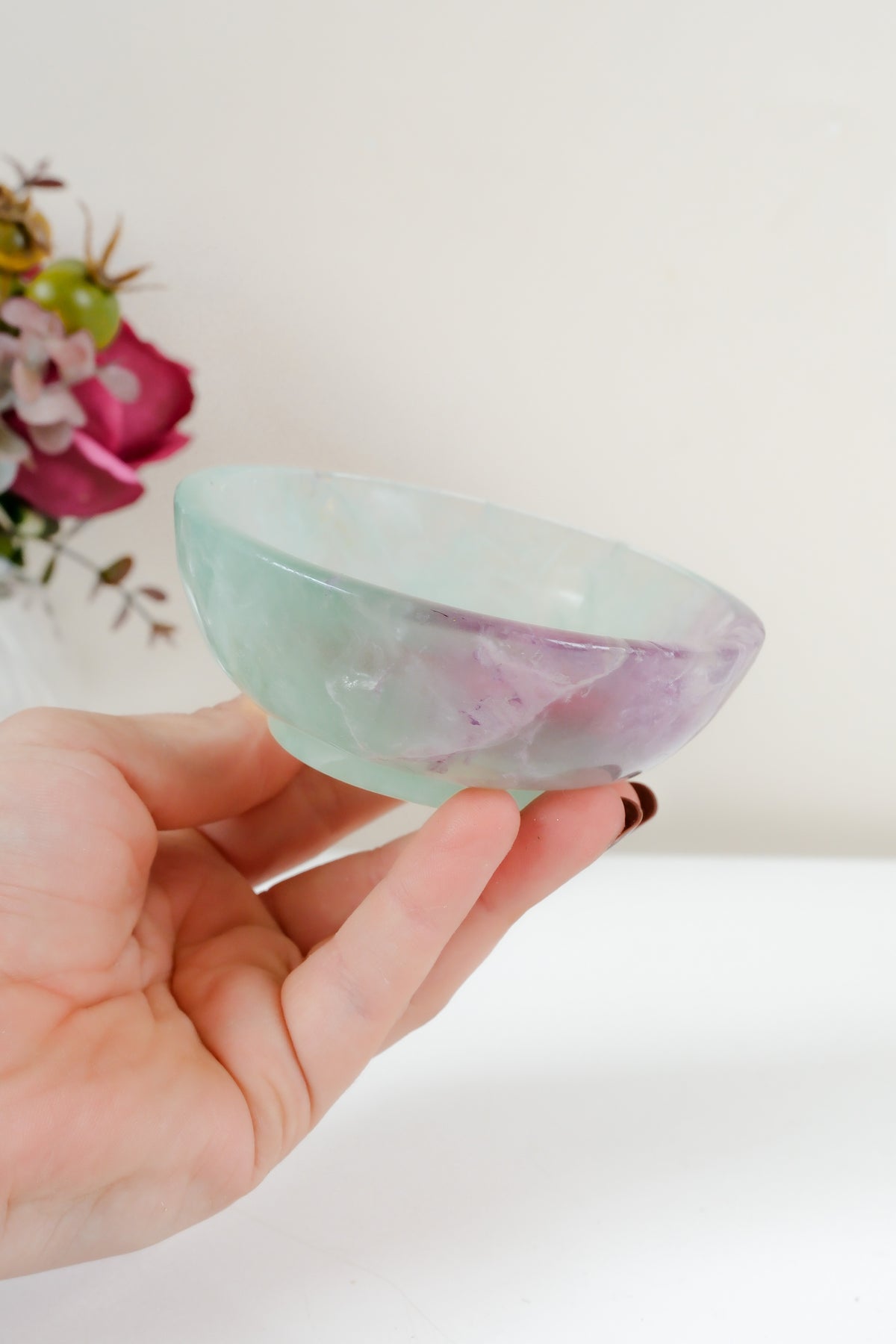 Watermelon Fluorite Bowl