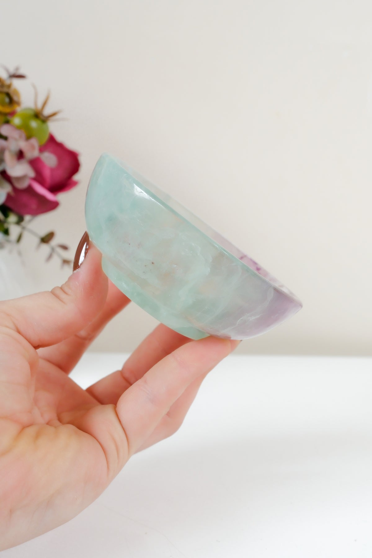 Watermelon Fluorite Bowl