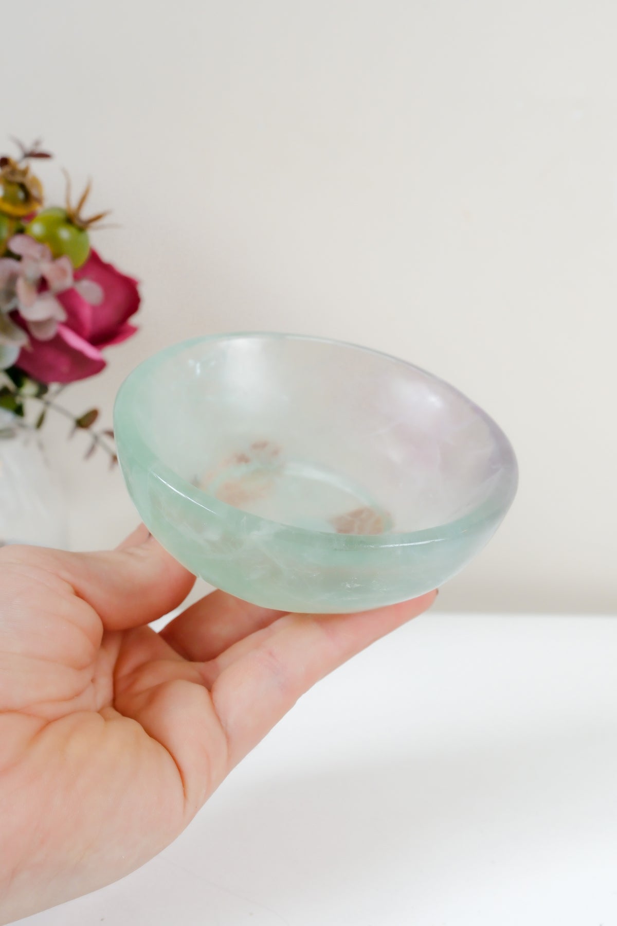 Watermelon Fluorite Bowl