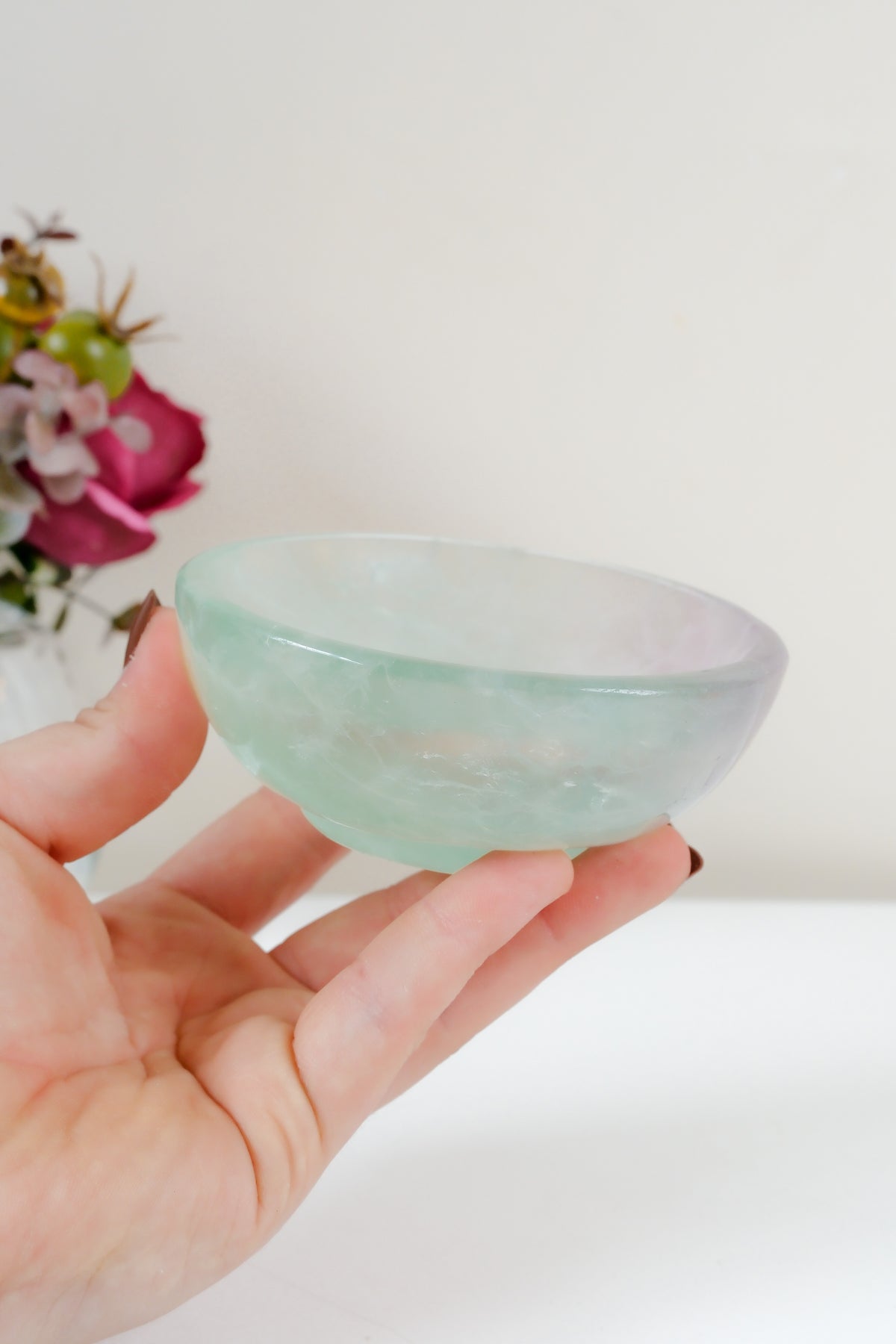Watermelon Fluorite Bowl