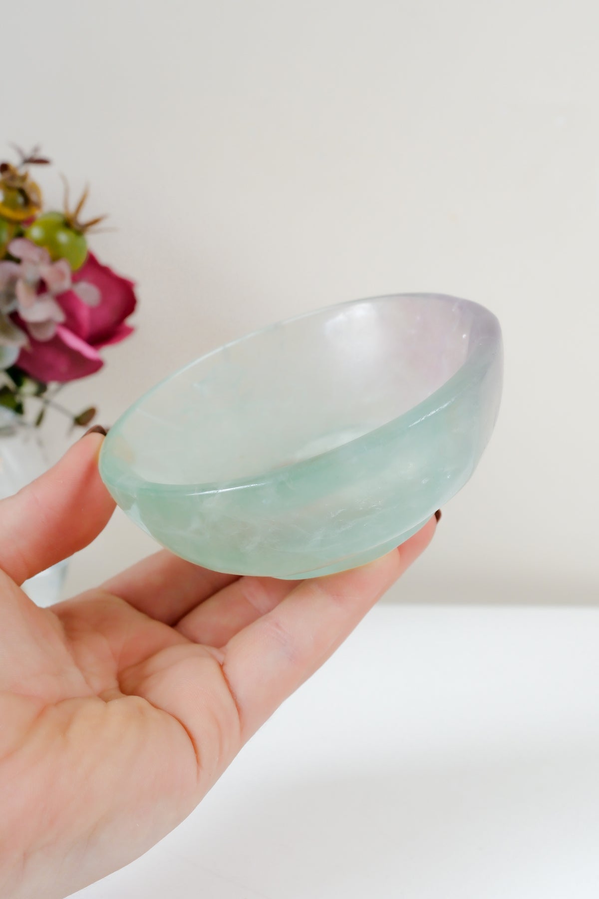 Watermelon Fluorite Bowl