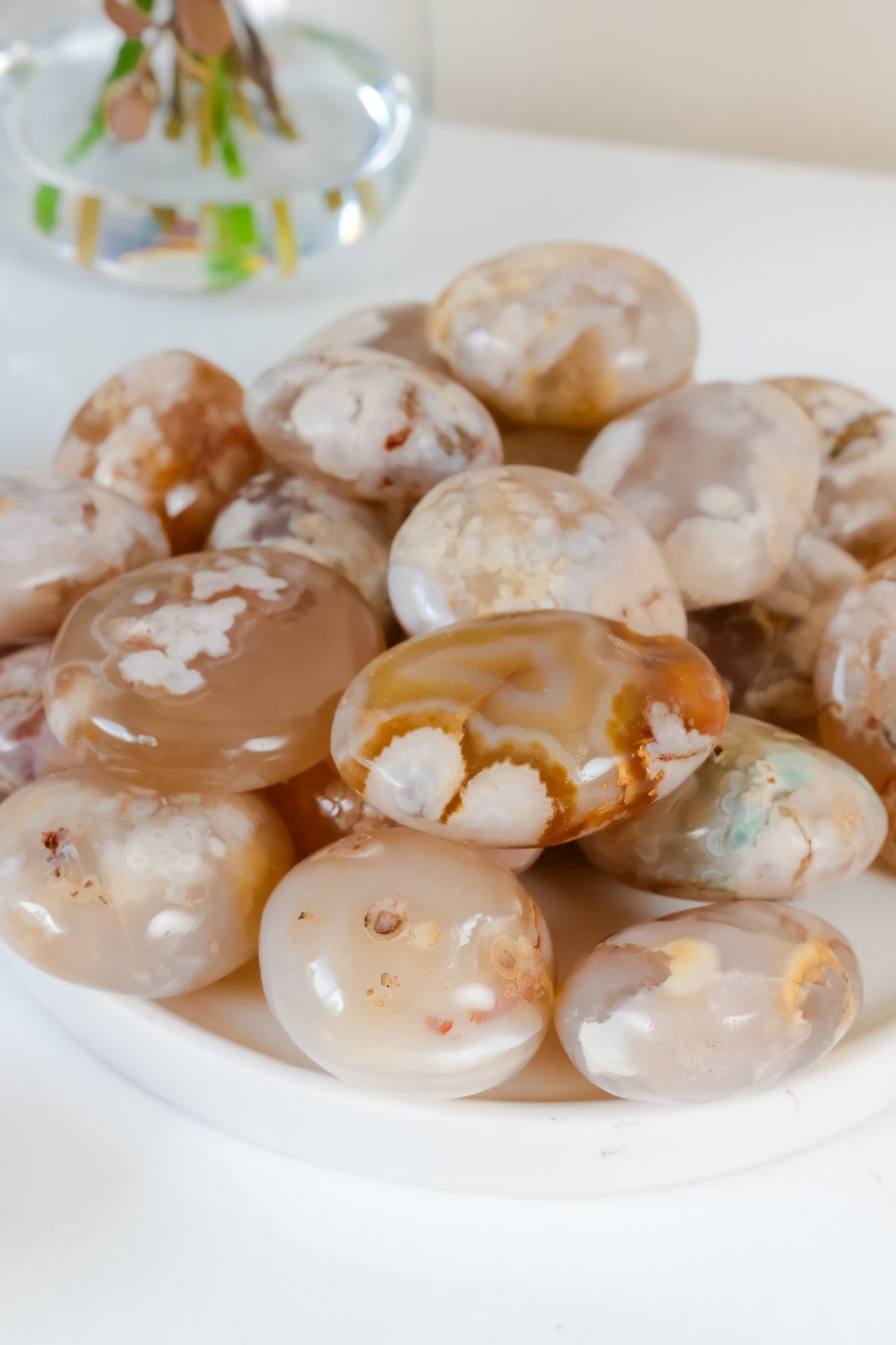 Flower Agate Palmstone