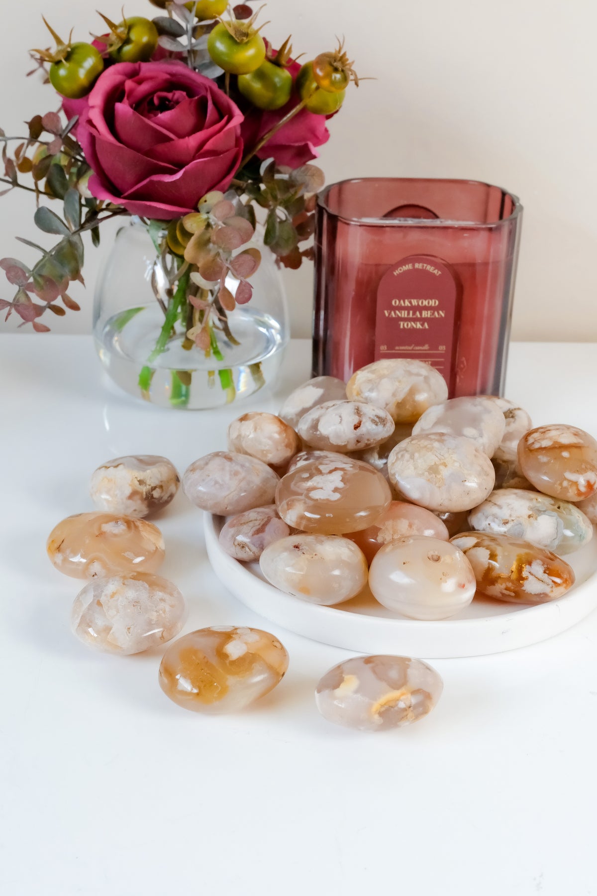 Flower Agate Palmstone