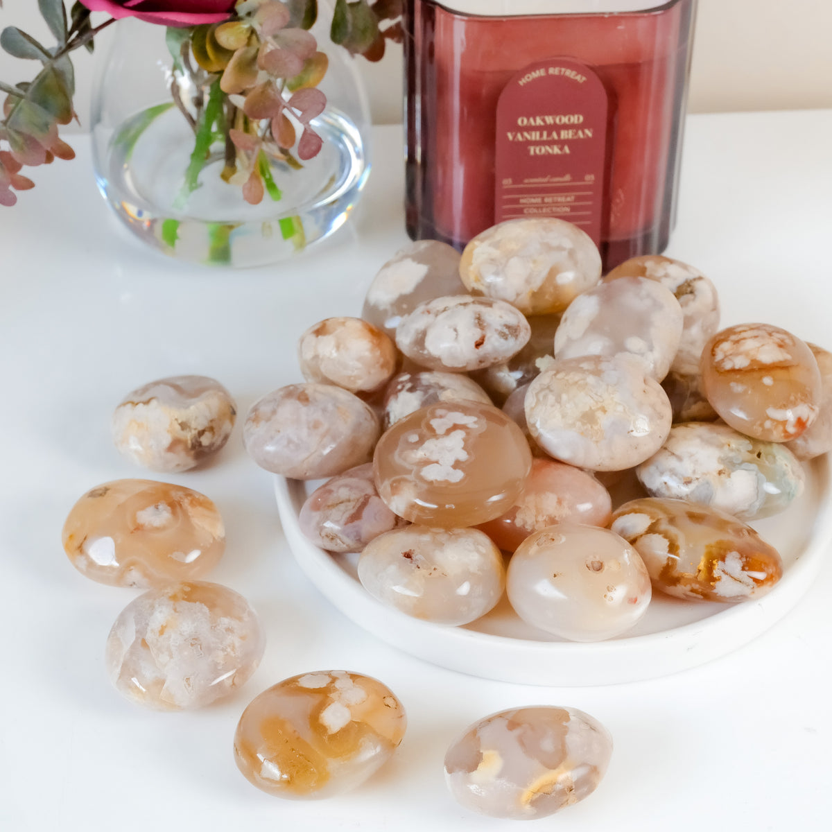 Flower Agate Palmstone