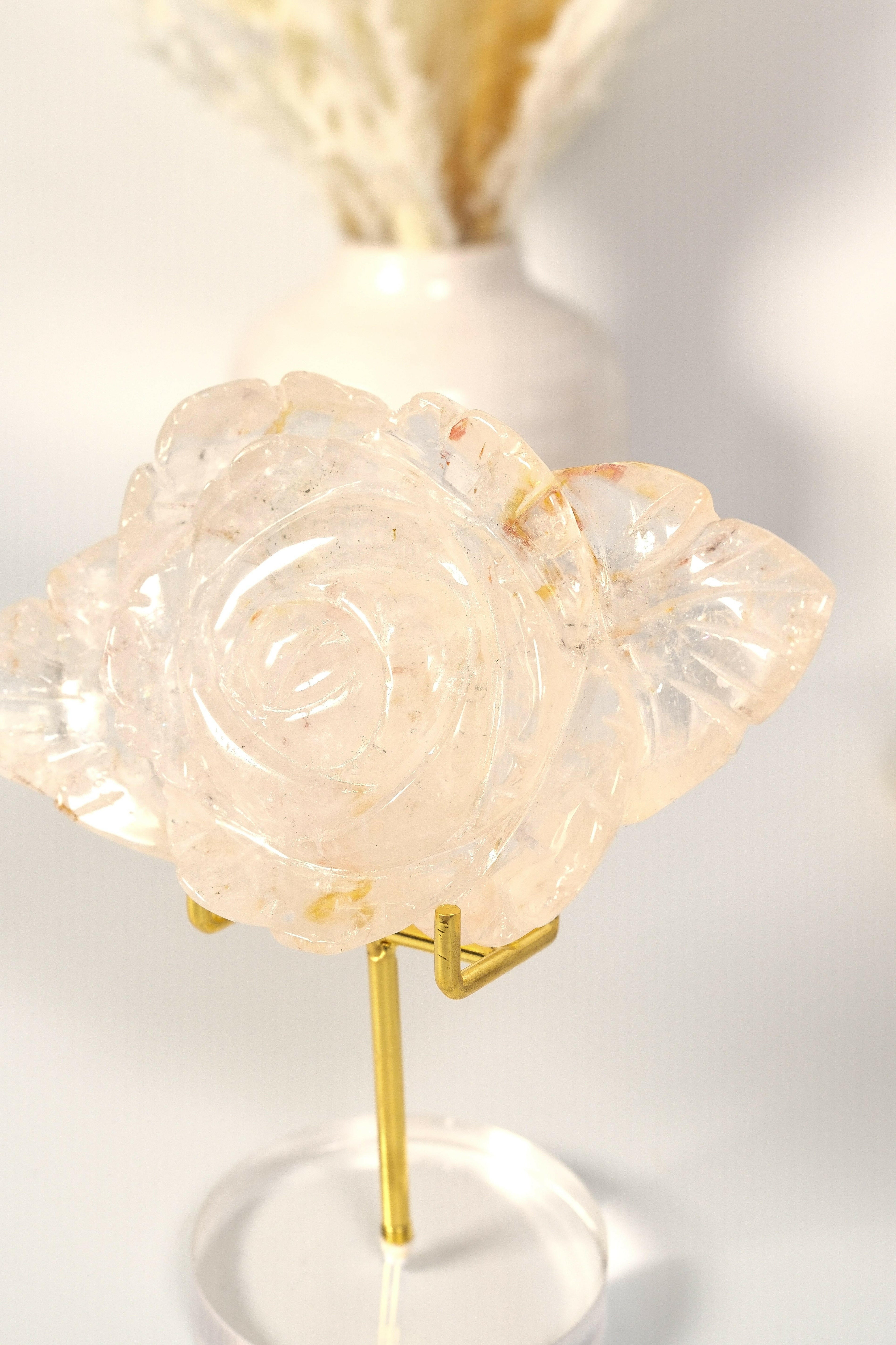 Clear Quartz Rose Healing Crystal.