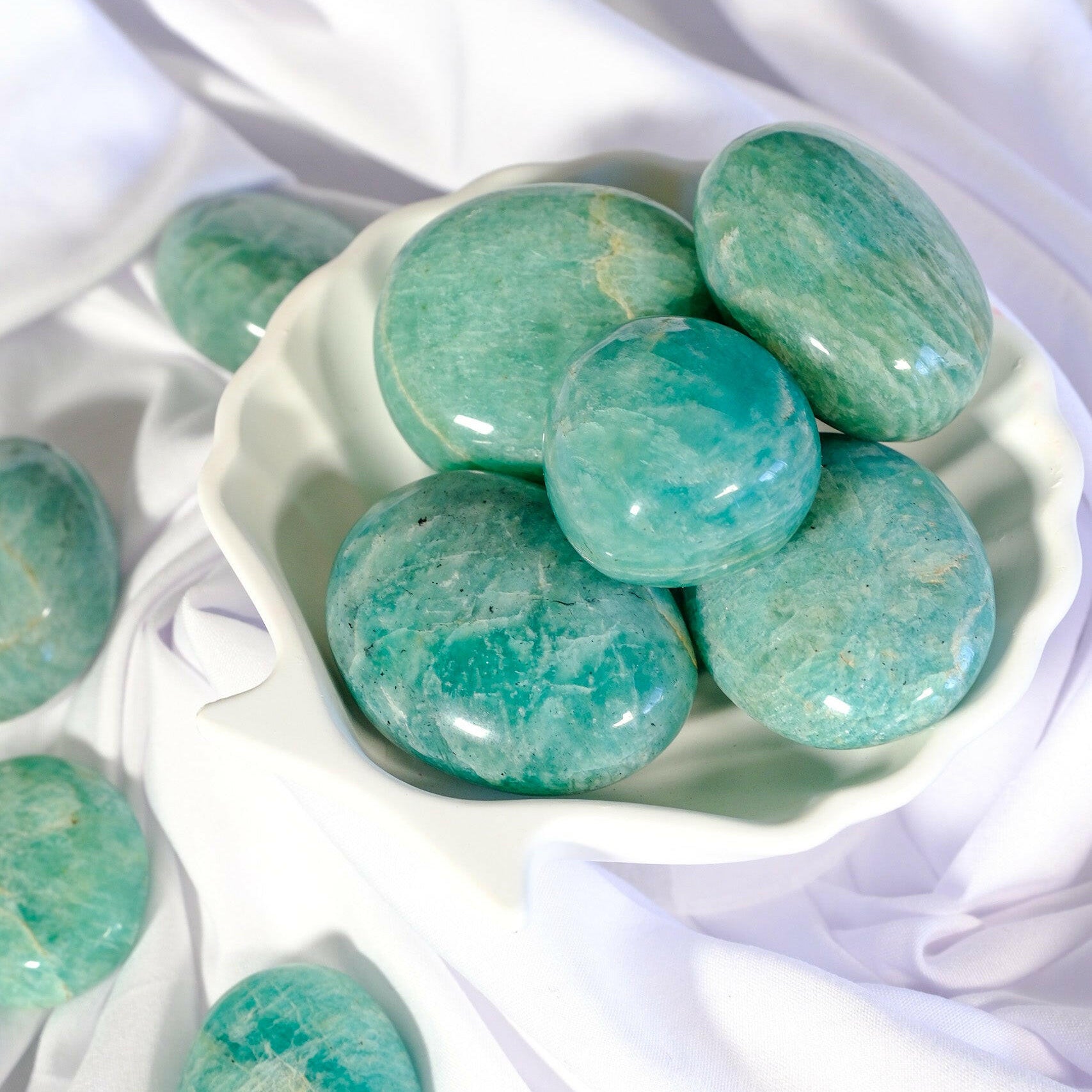 Amazonite Palmstone Healing Crystal.