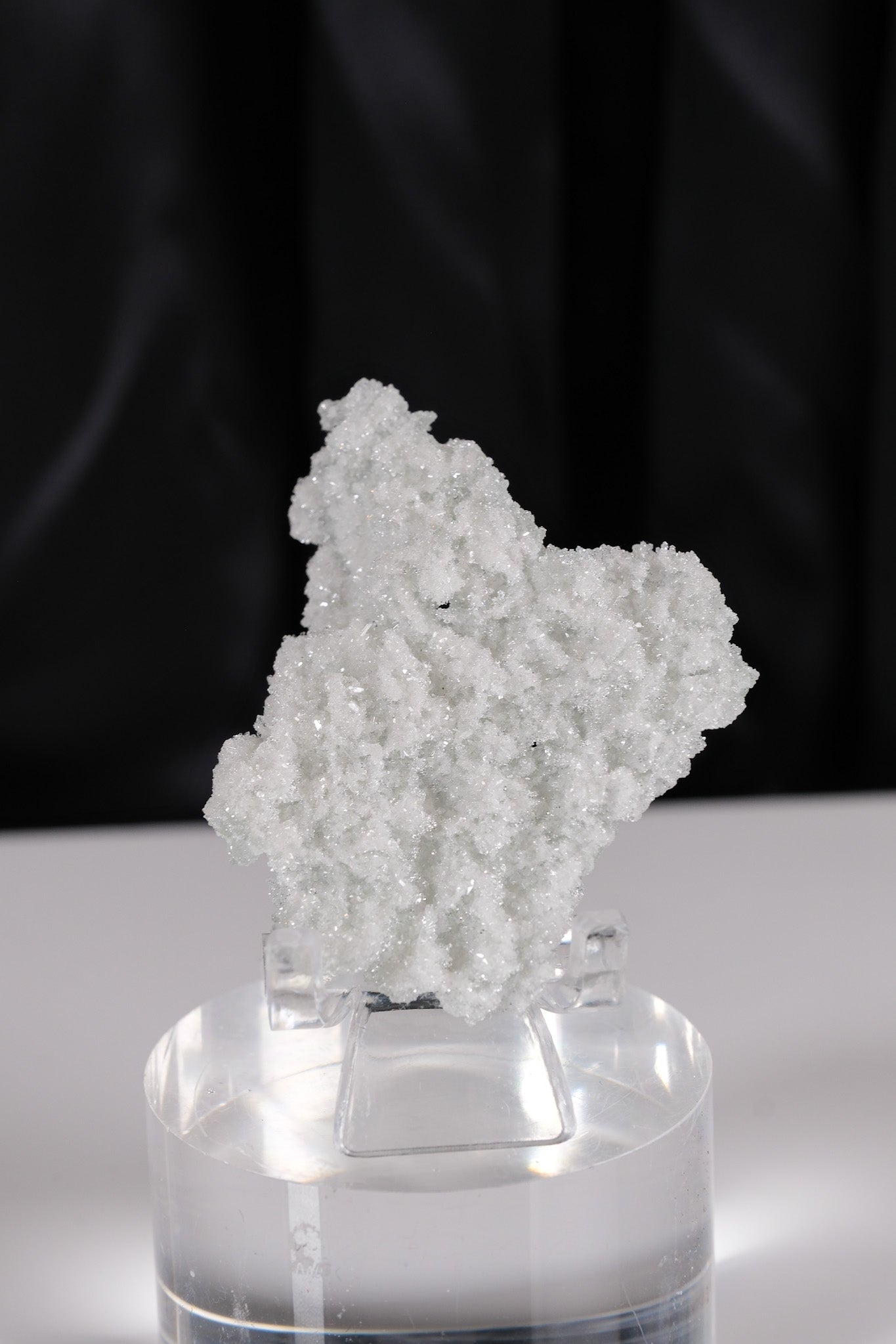 Snowy Green Apophyllite Super Thin Crust Slice