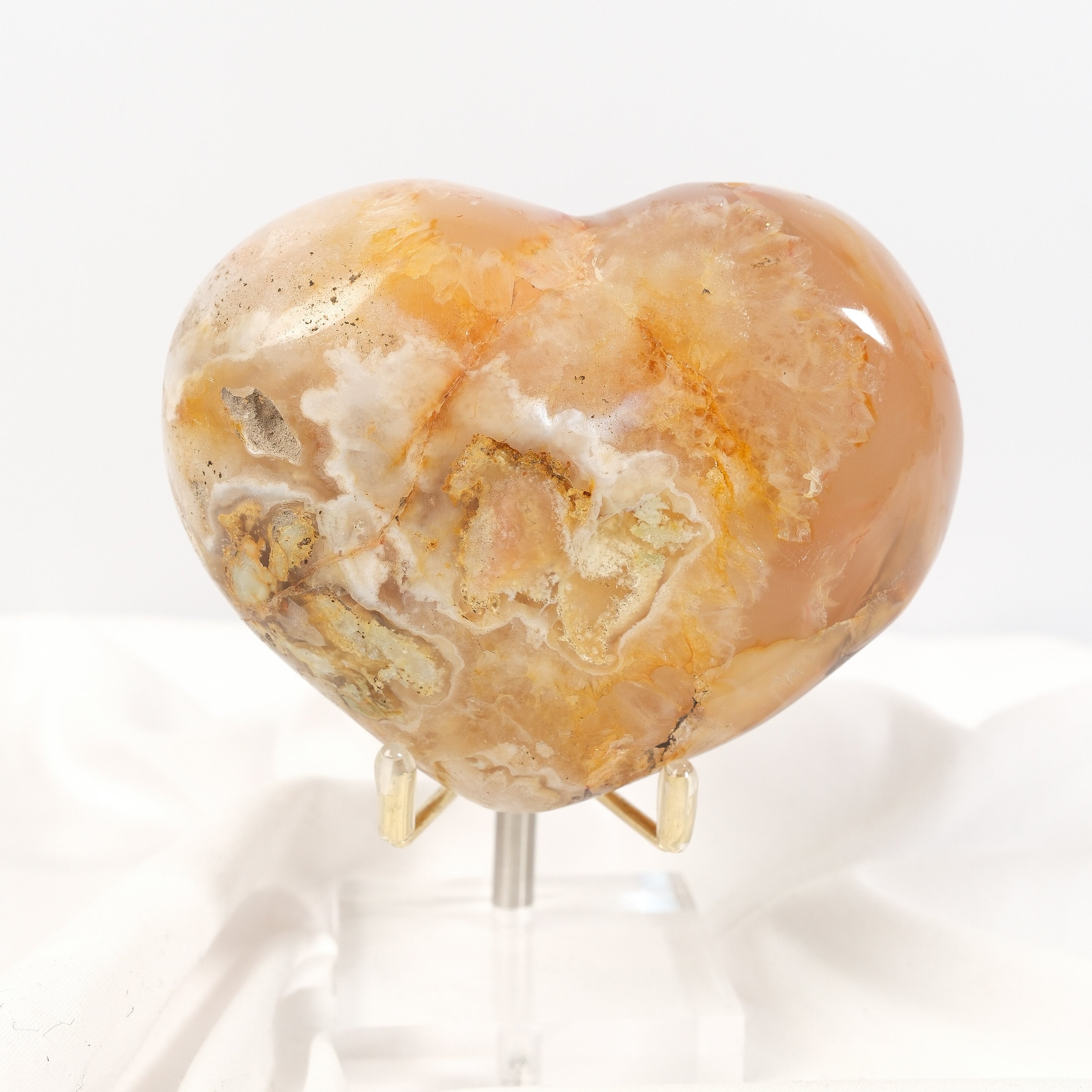 Flower Agate Heart - Misfit