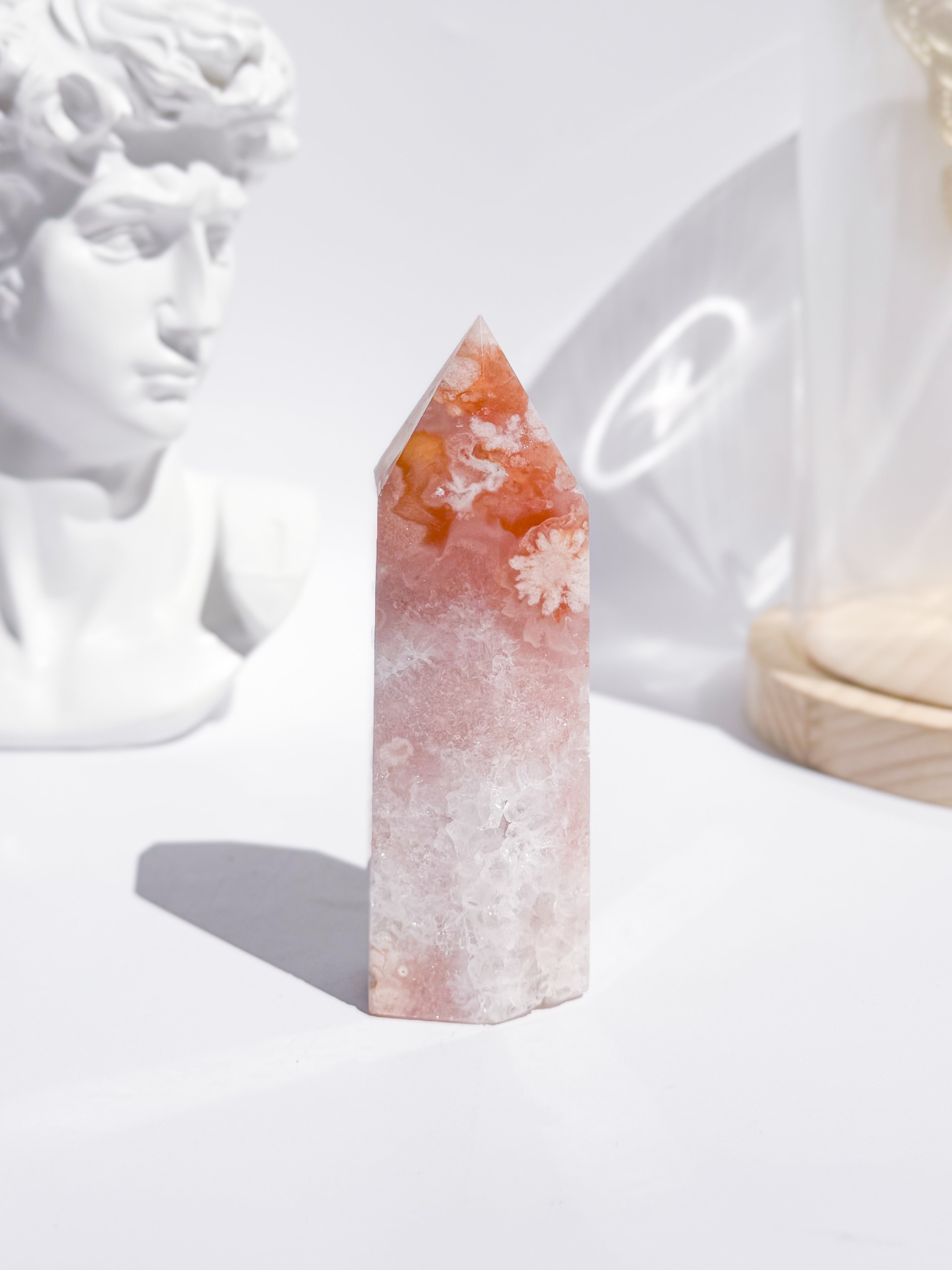 Pink Amethyst / Flower Agate Tower