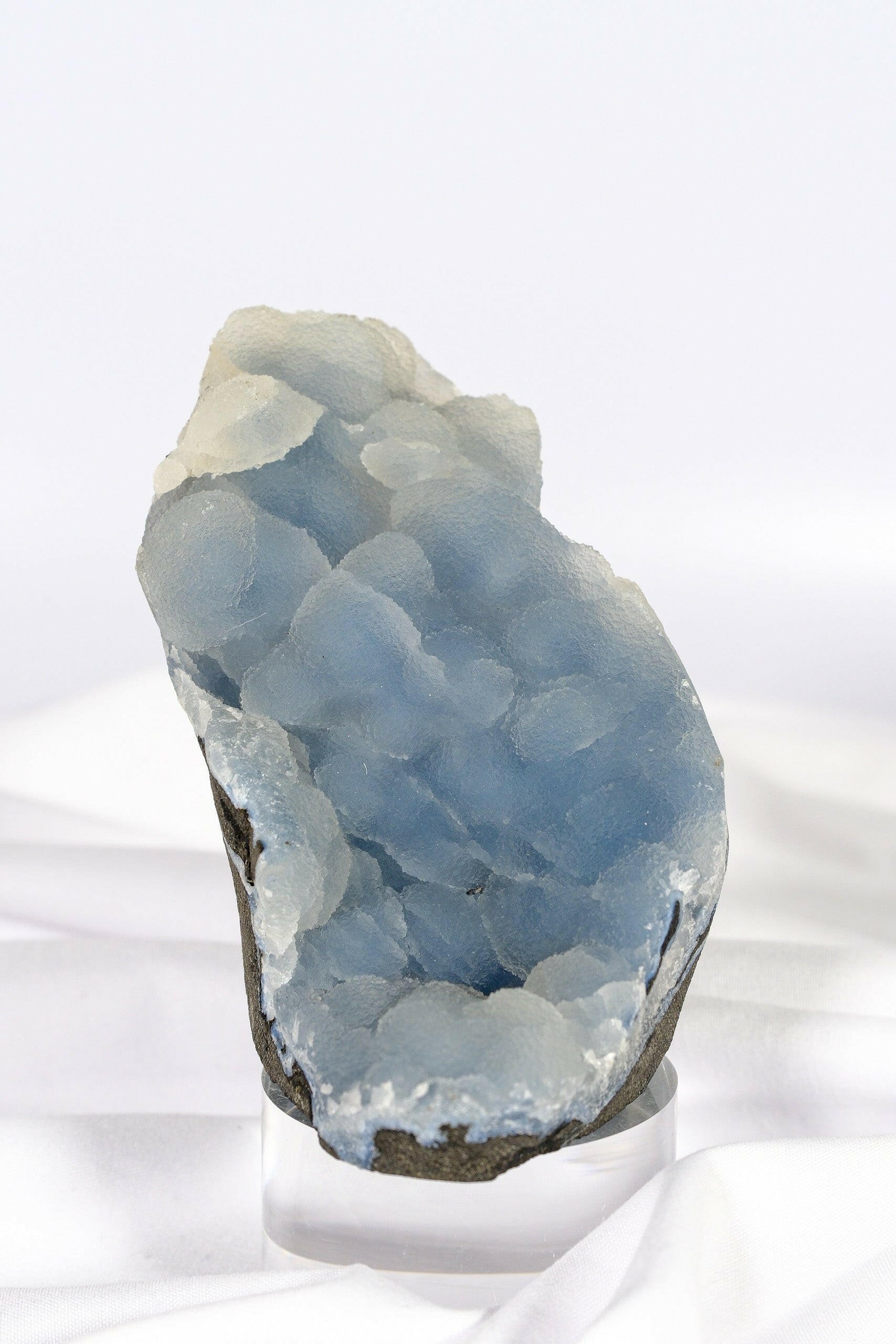 Botryoidal Blue Chalcedony Cutbase Healing Crystal.