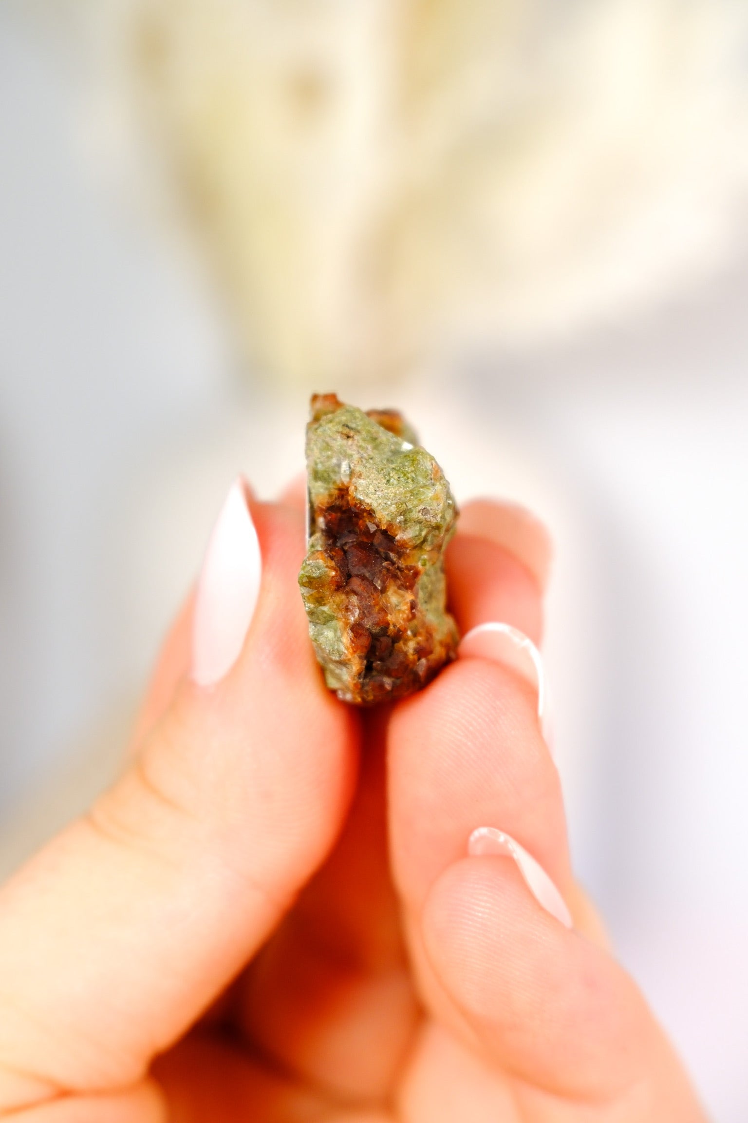 Andradite (Green) Garnet Cluster