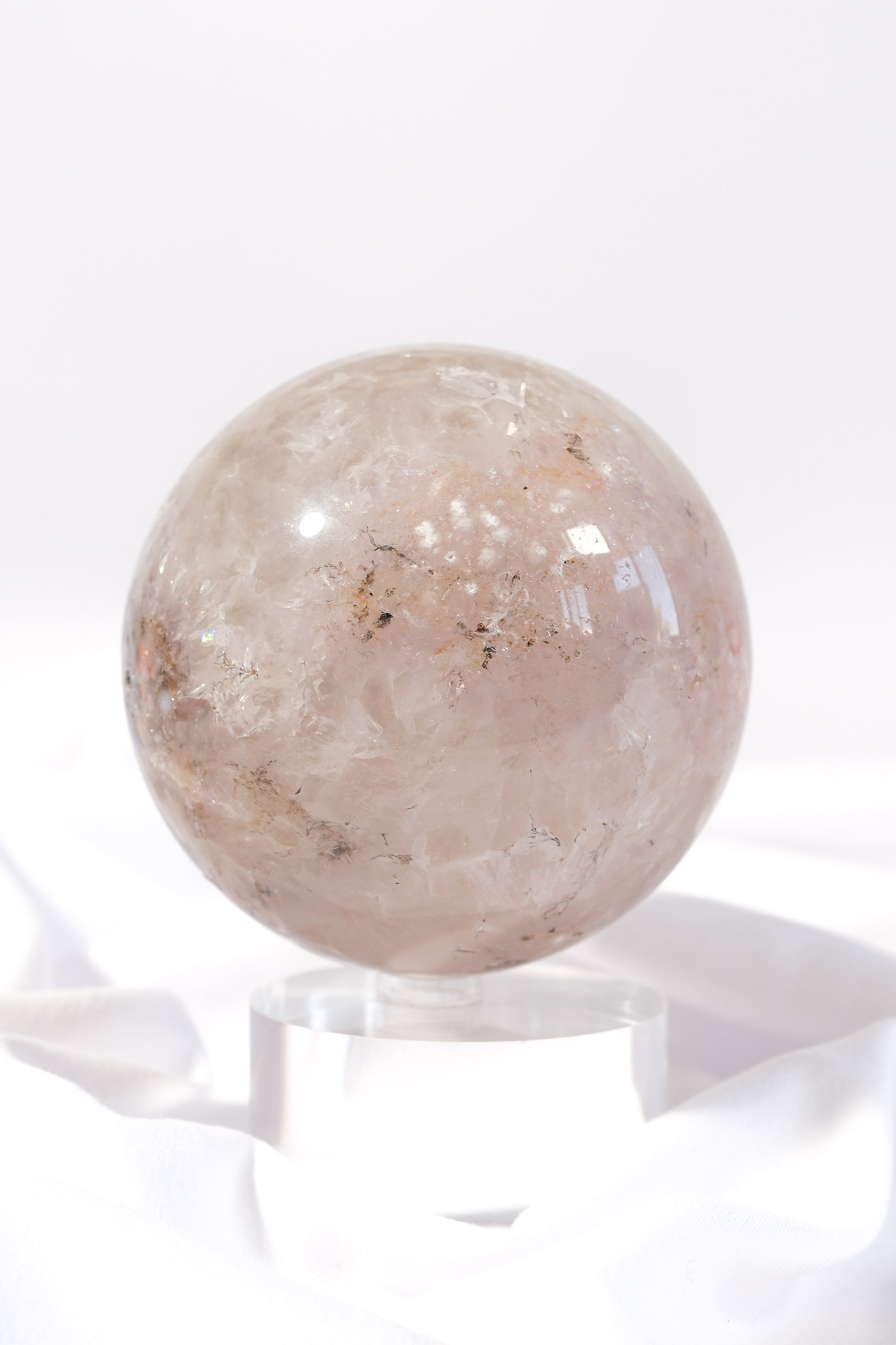 Flower Agate Quartz Sphere *misfit*