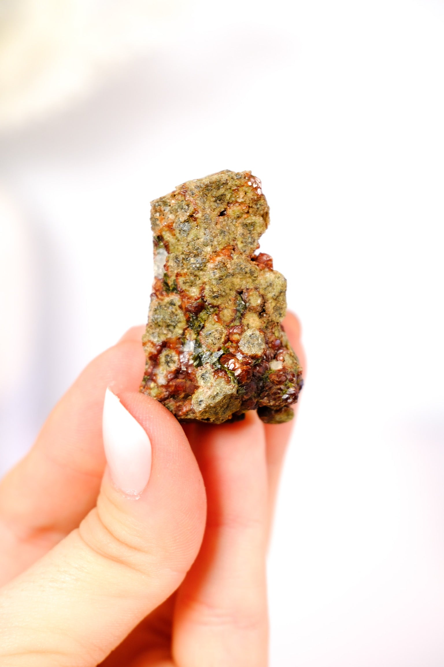 Andradite (Green) Garnet Cluster