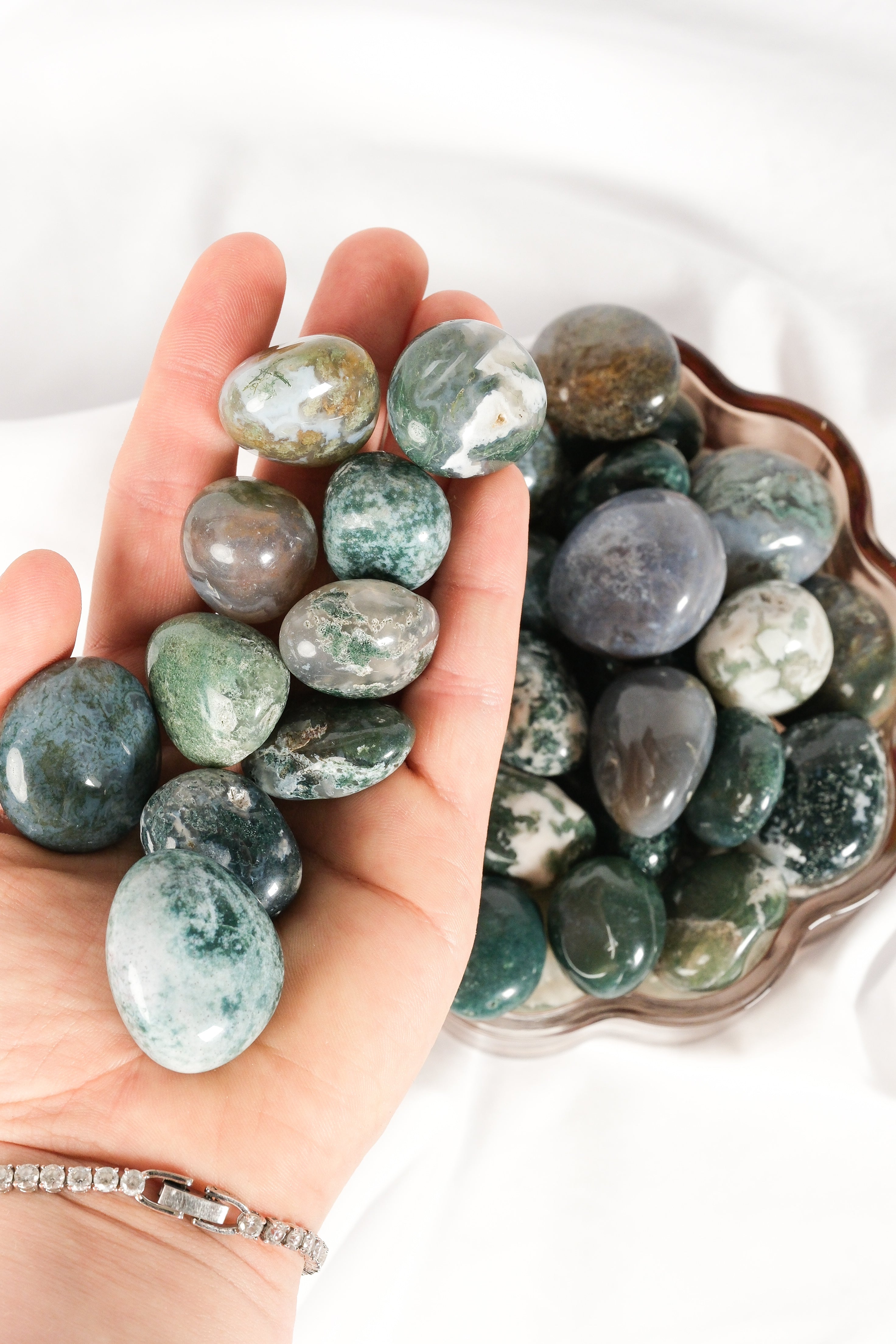 Moss Agate Tumble