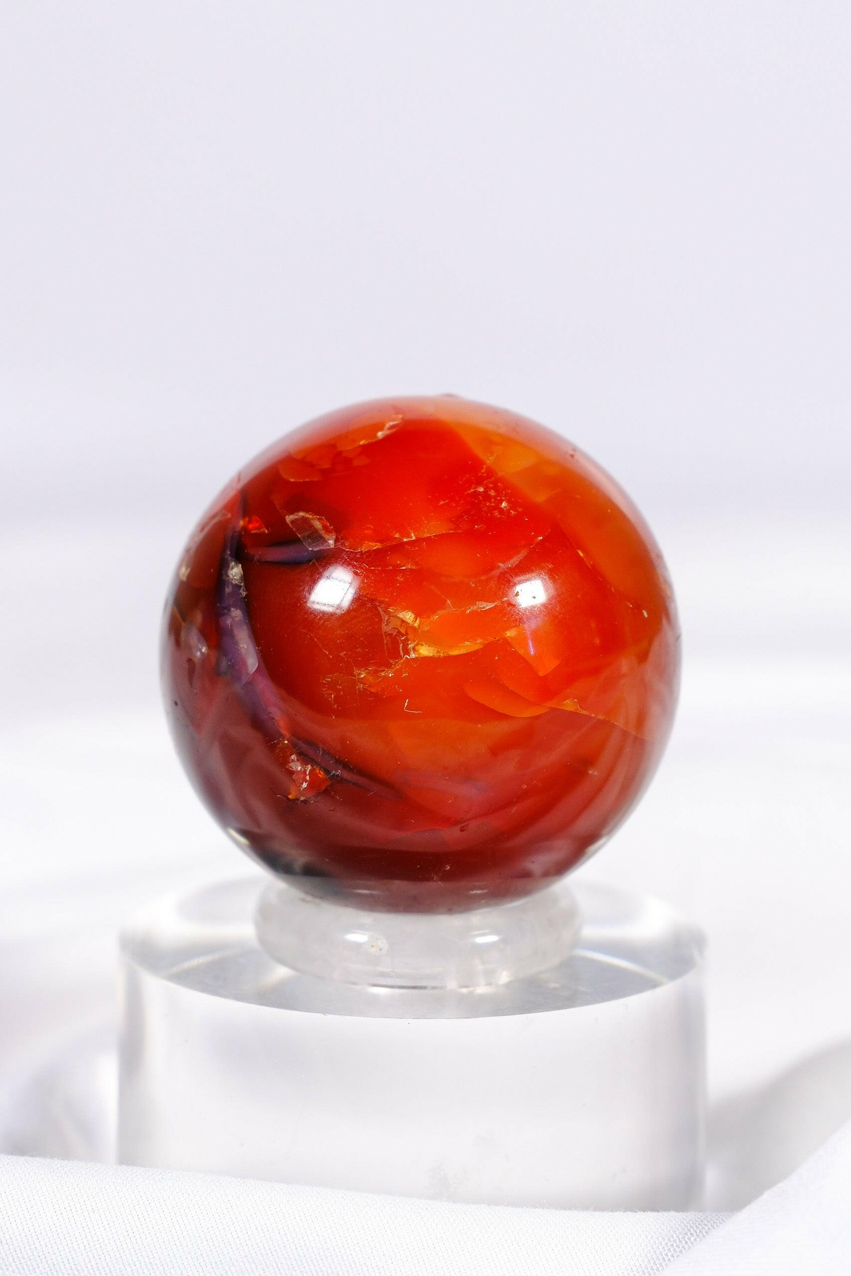 Carnelian Sphere Healing Crystal.