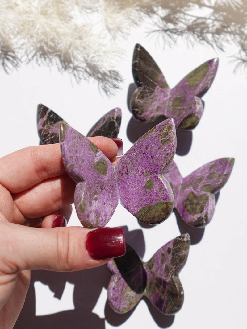 Stichtite Butterfly - Premium healing crystal from Stones of Virtue Australia.