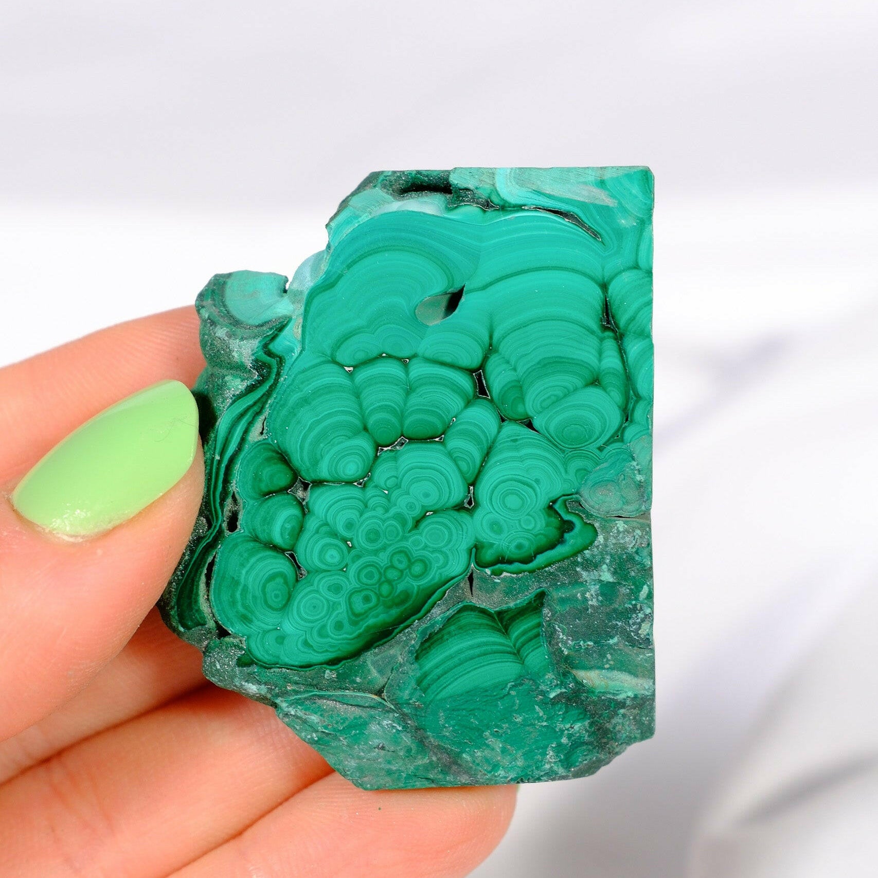 Malachite Slice Healing Crystal.