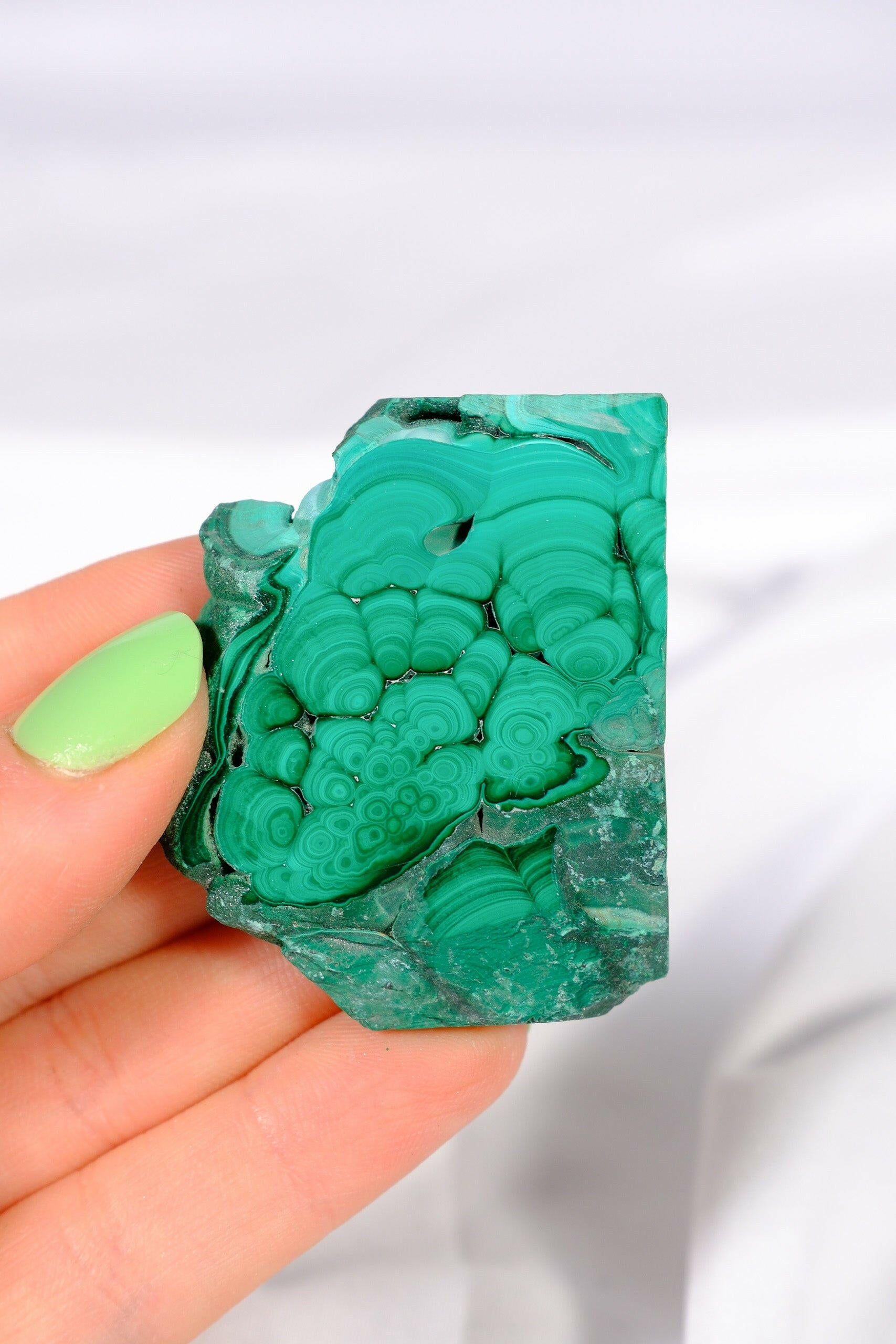 Malachite Slice Healing Crystal.