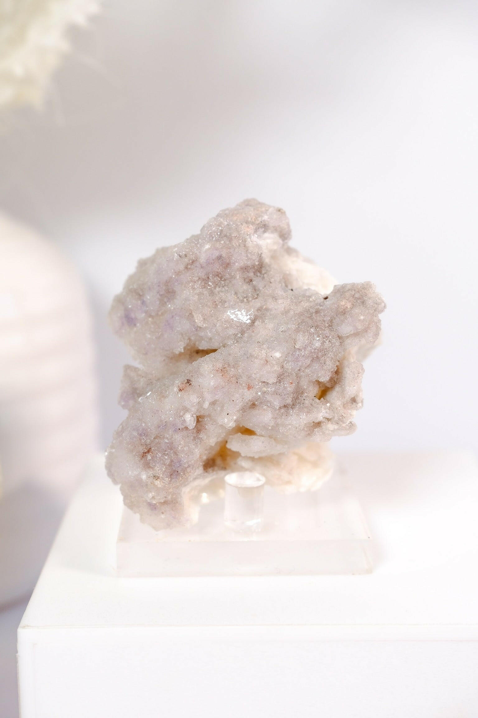 Selenite With Fluorite Cluster Healing Crystal.
