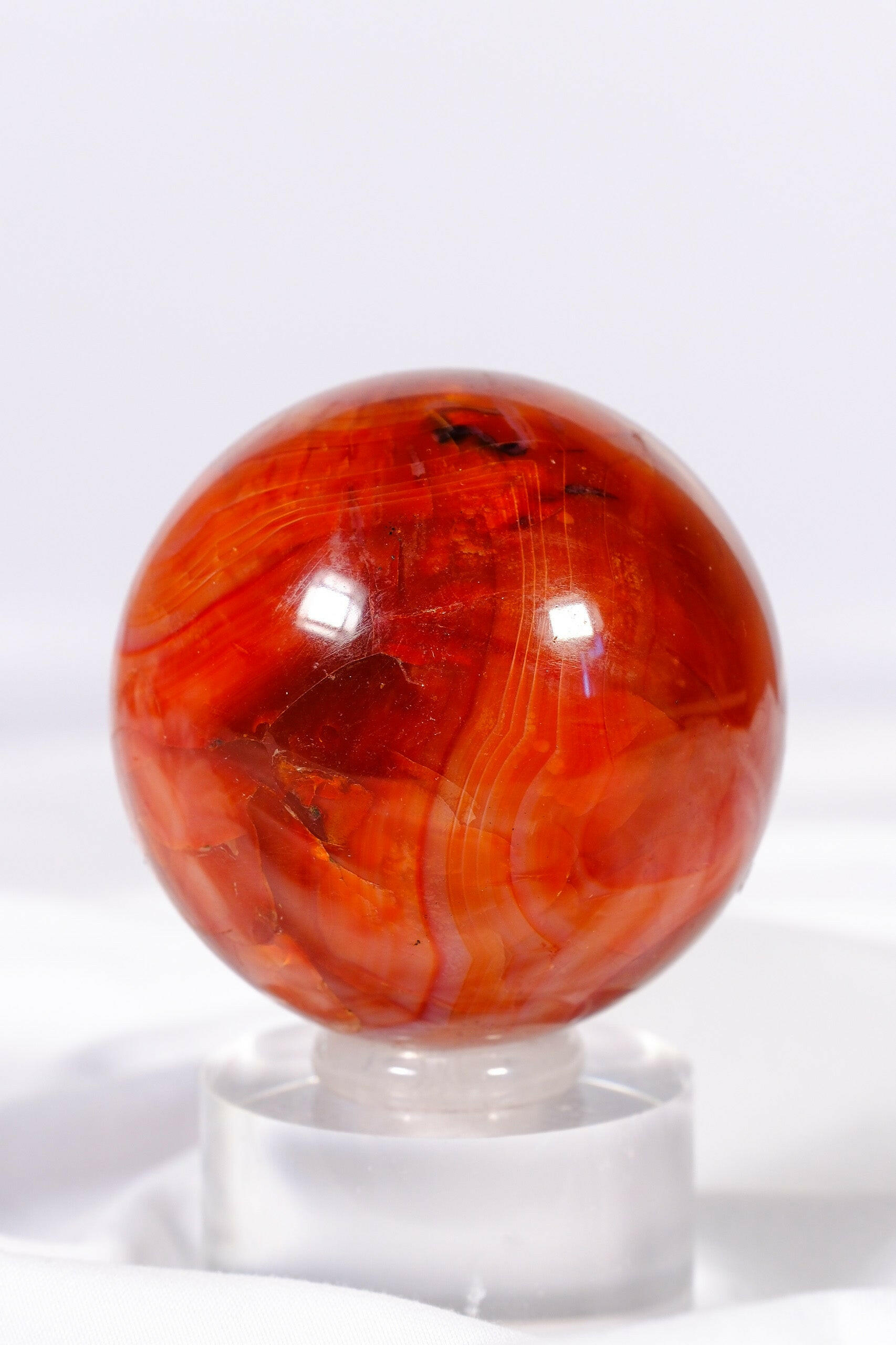 Carnelian Sphere Healing Crystal.