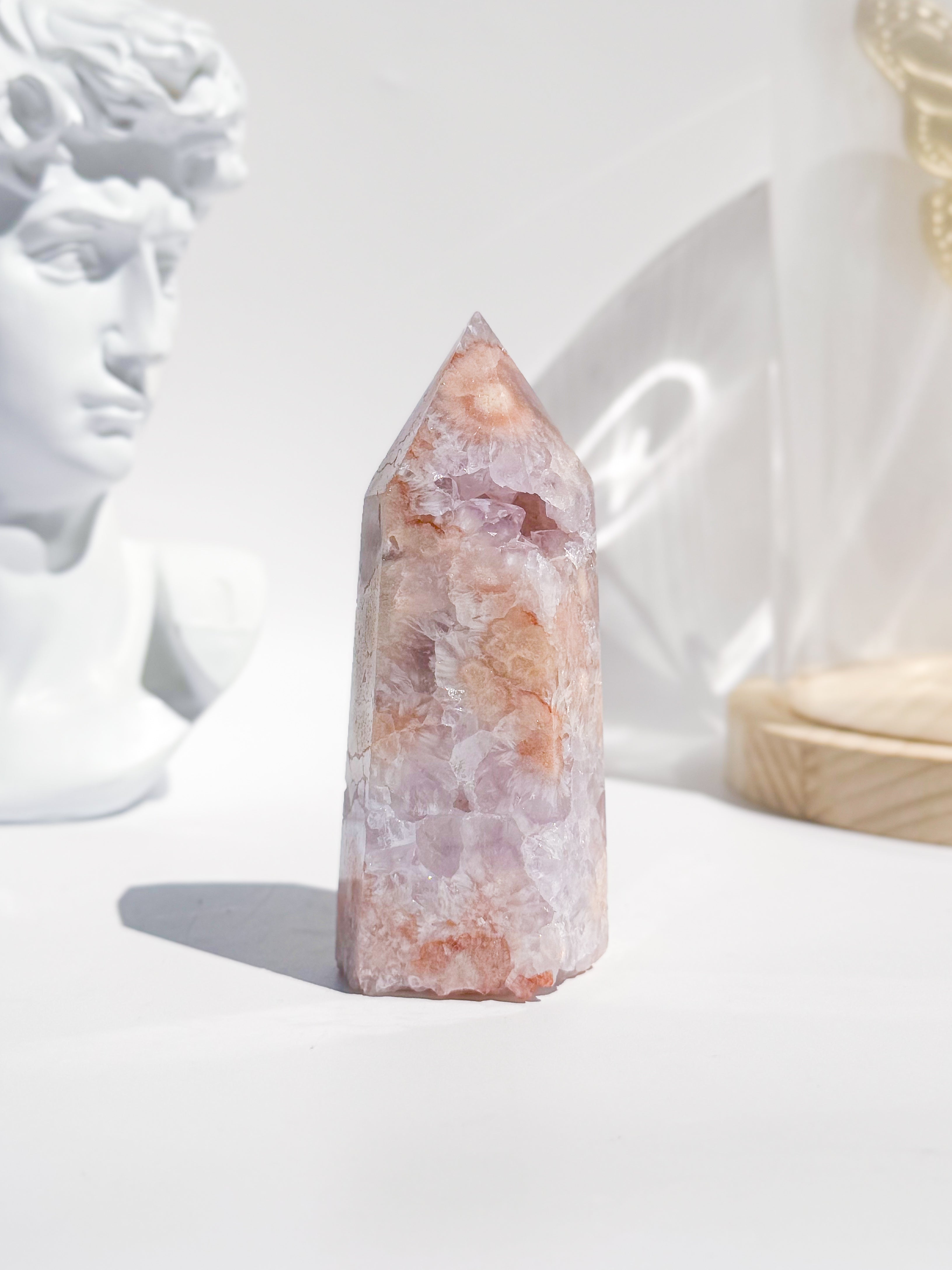 Pink Amethyst / Flower Agate Tower