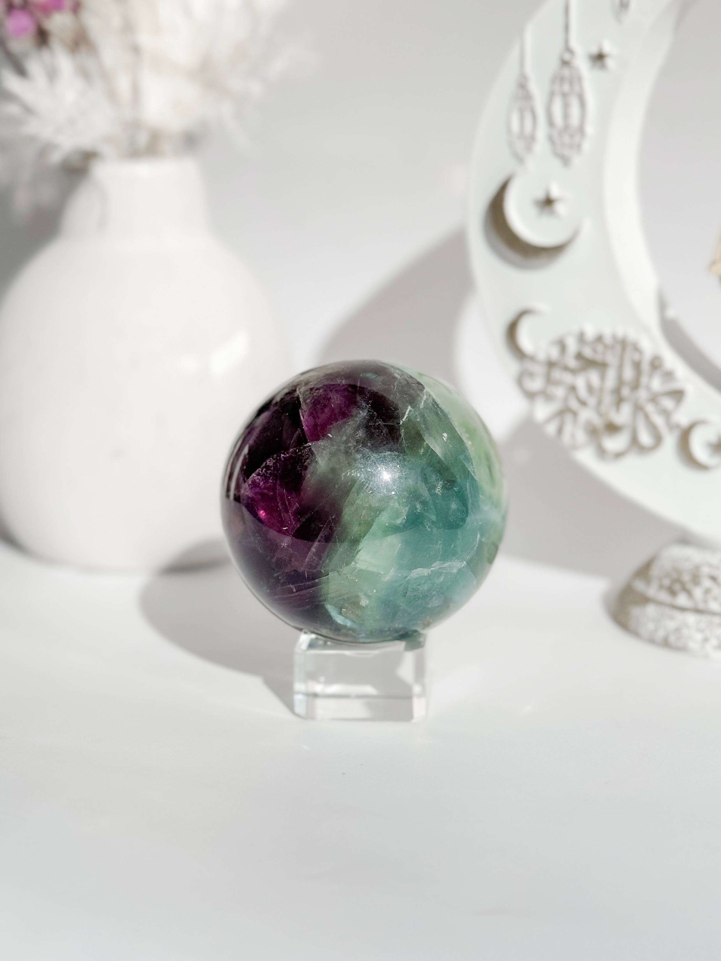 Rainbow Fluorite Sphere