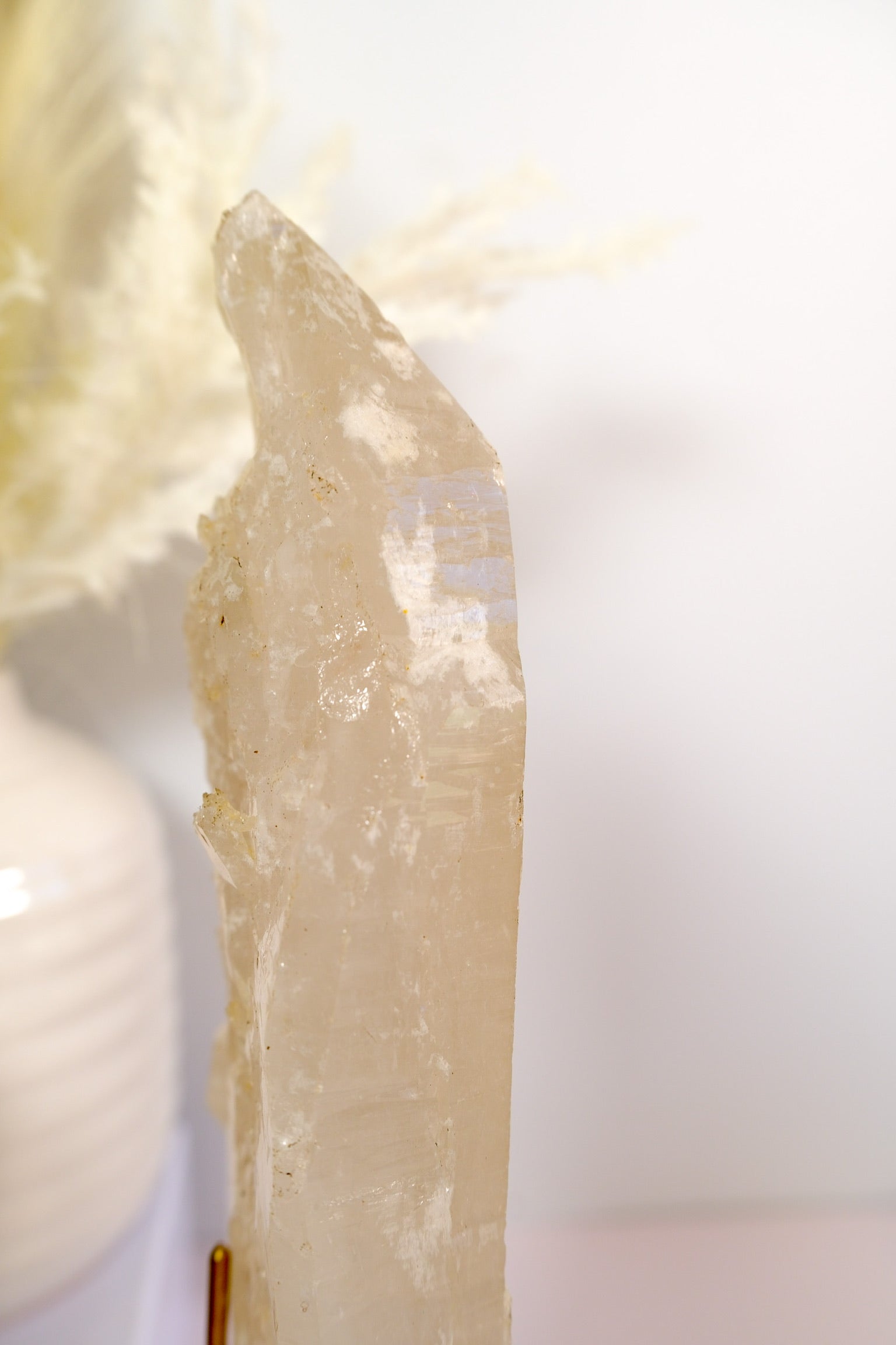 Elestial Lemurian Quartz on Stand