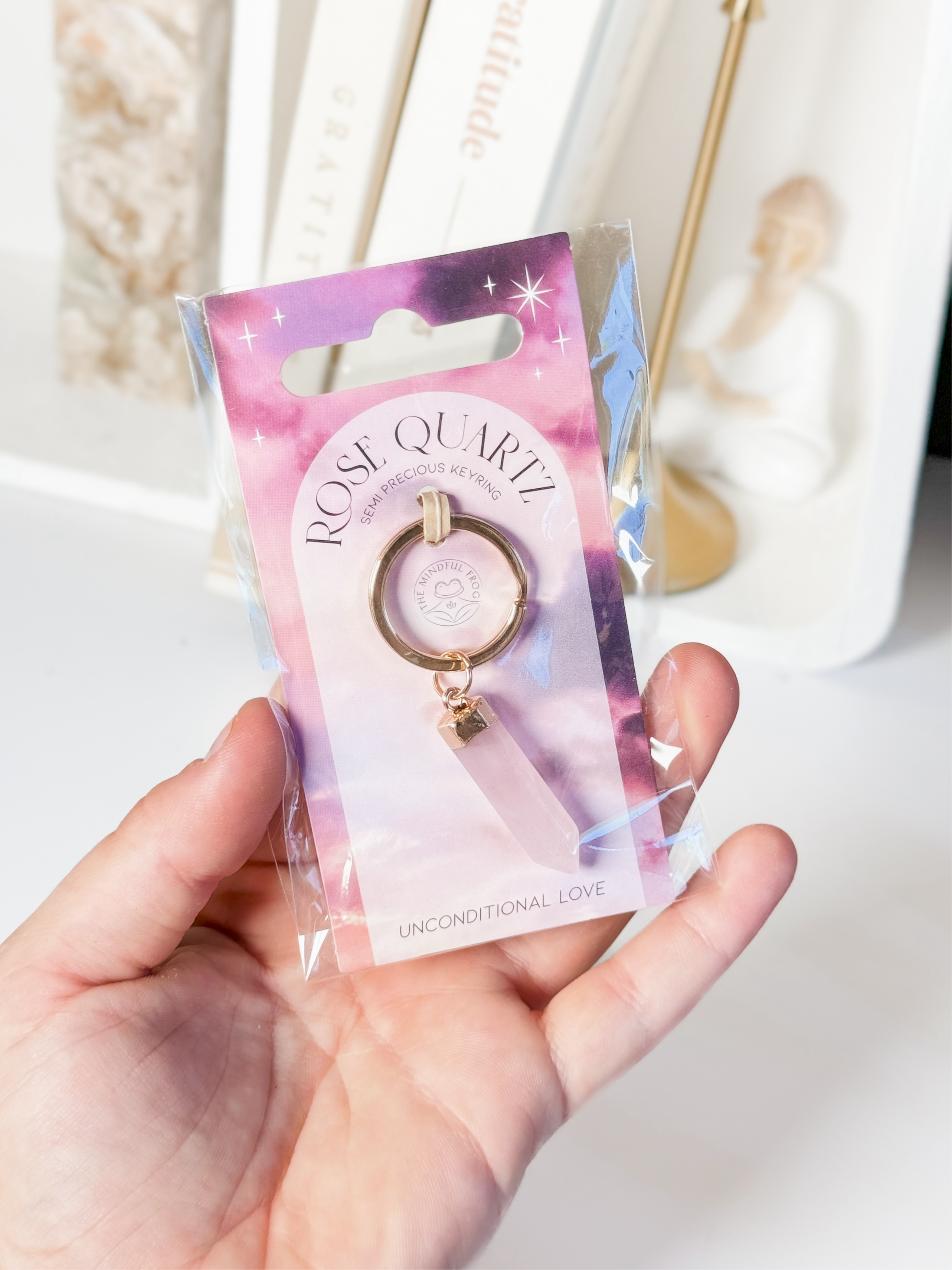 Rose Quartz Keyring