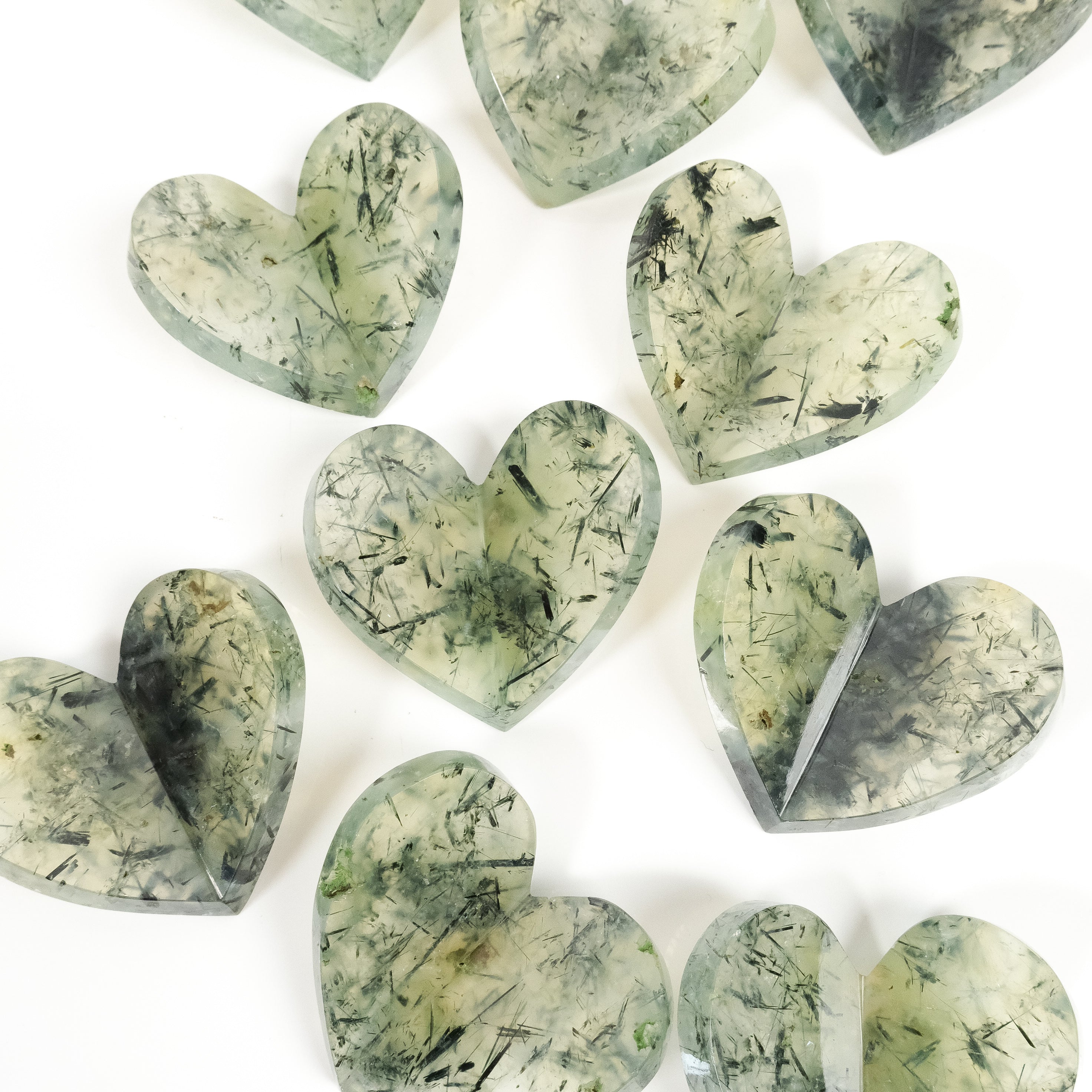 Prehnite Medium 3D Heart