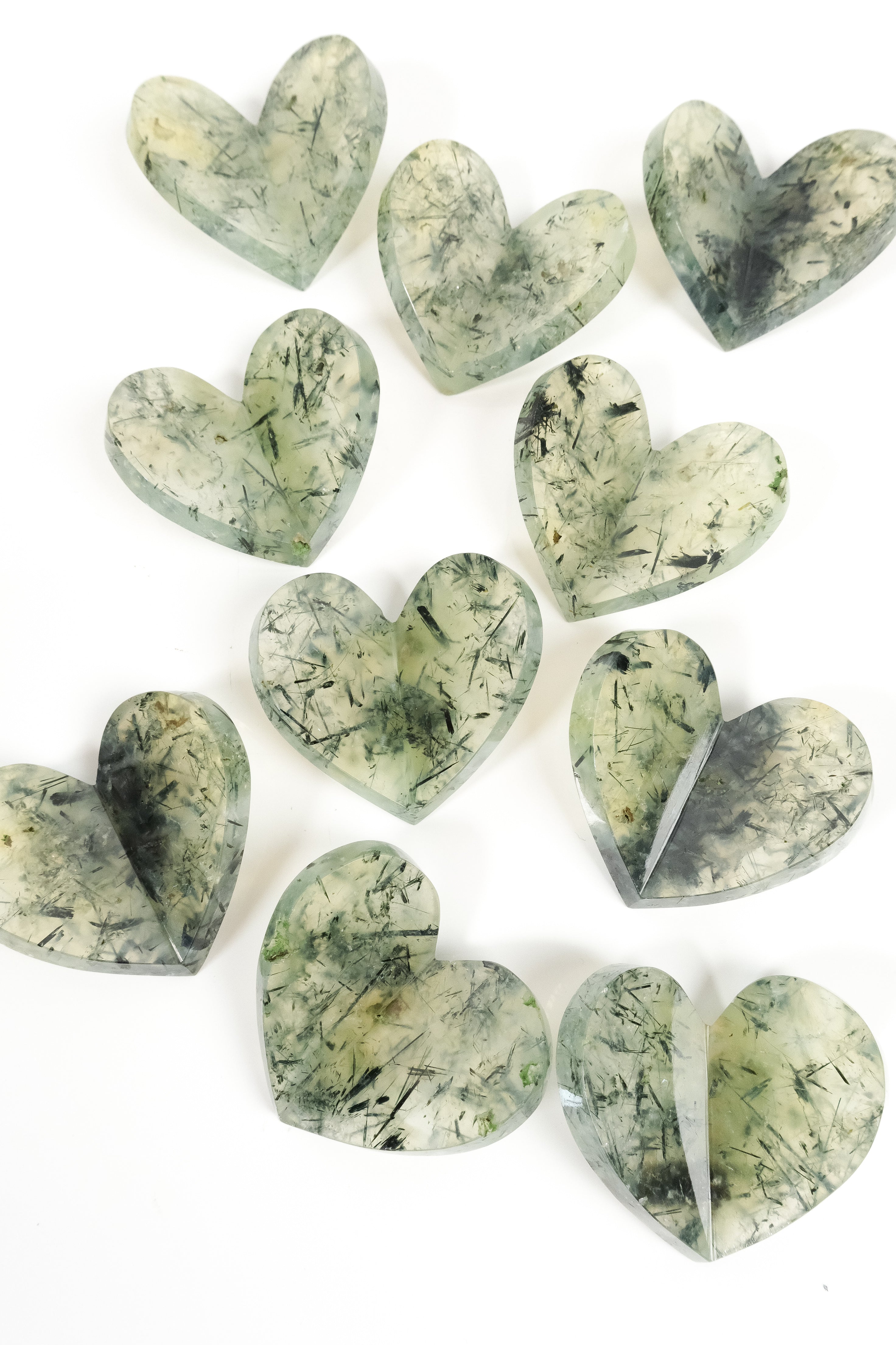 Prehnite Medium 3D Heart