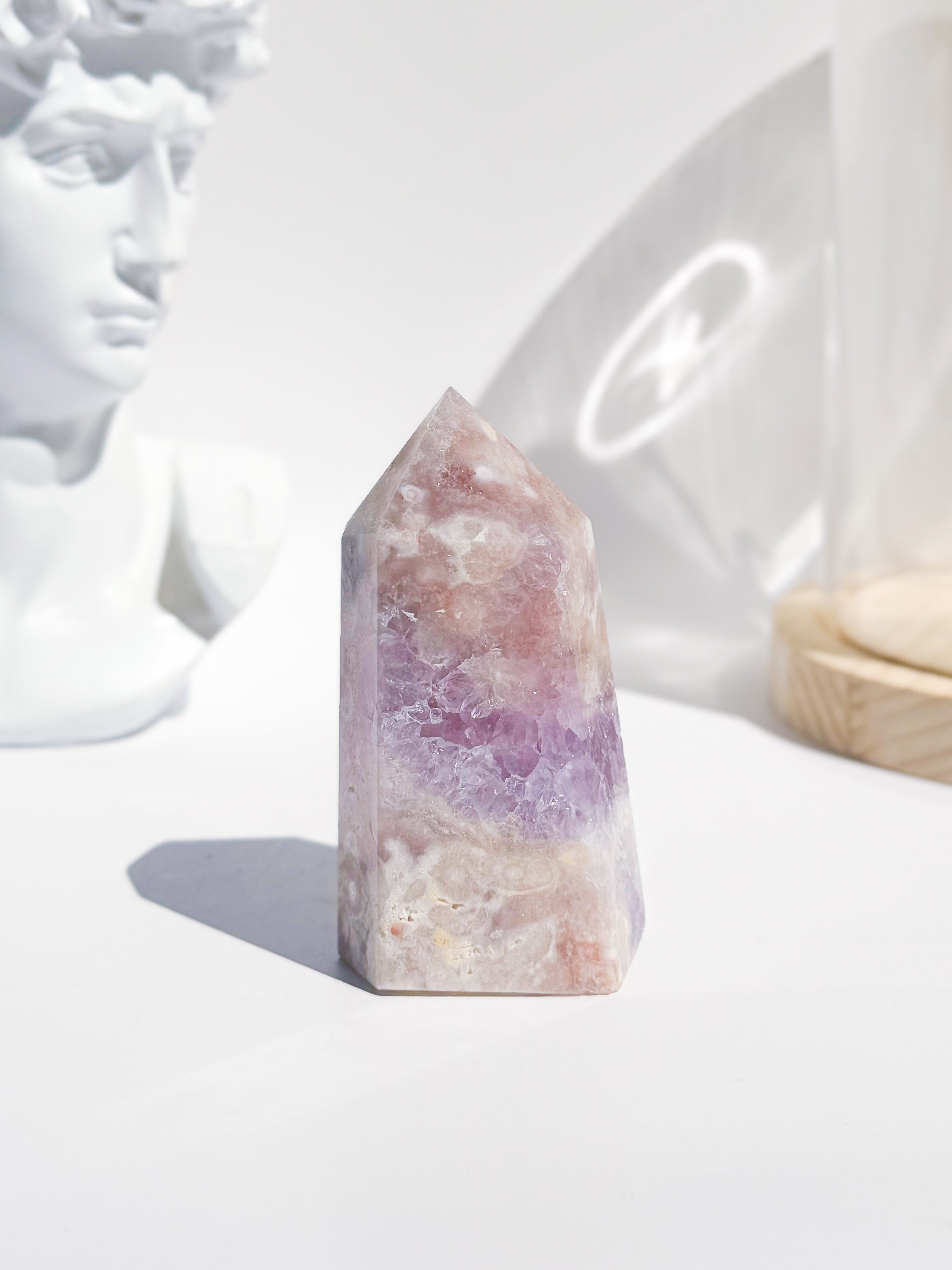 Pink Amethyst / Flower Agate Tower