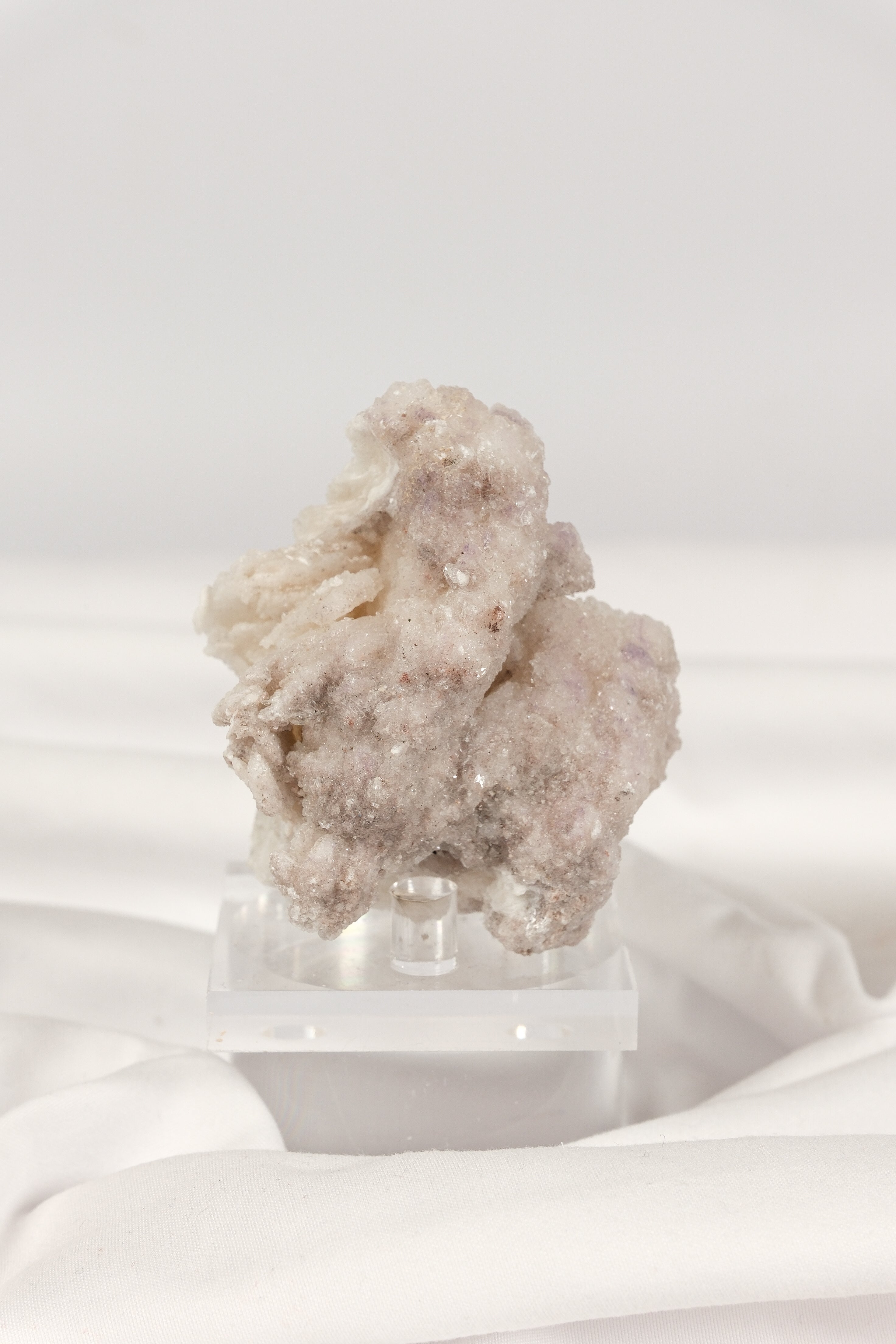 Selenite With Fluorite Cluster