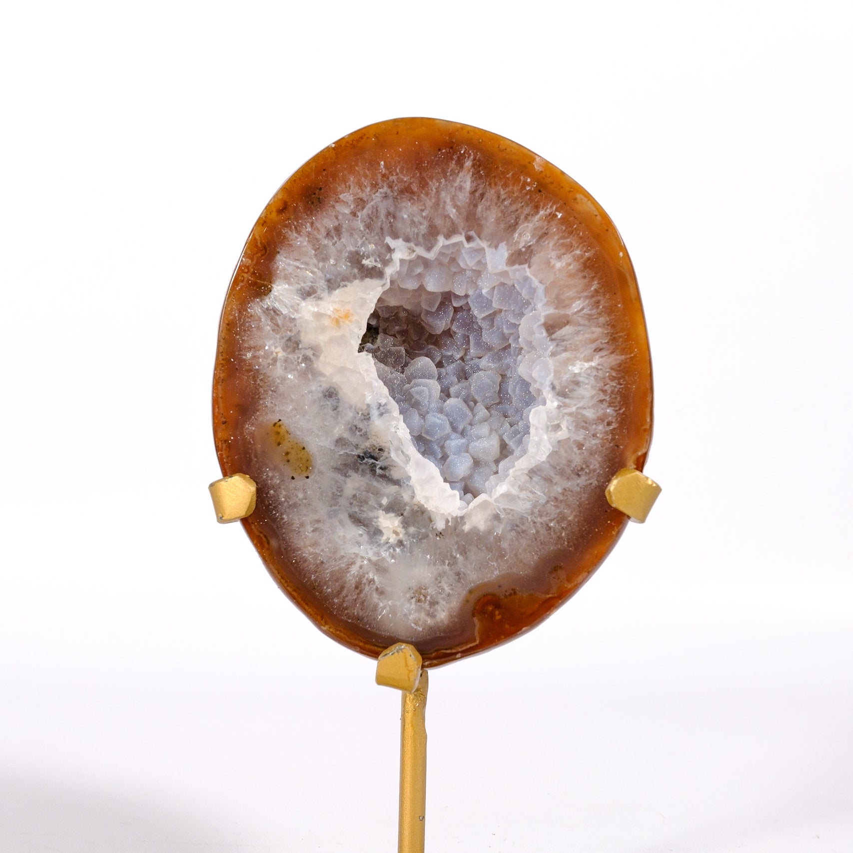 Agate Geode on Stand