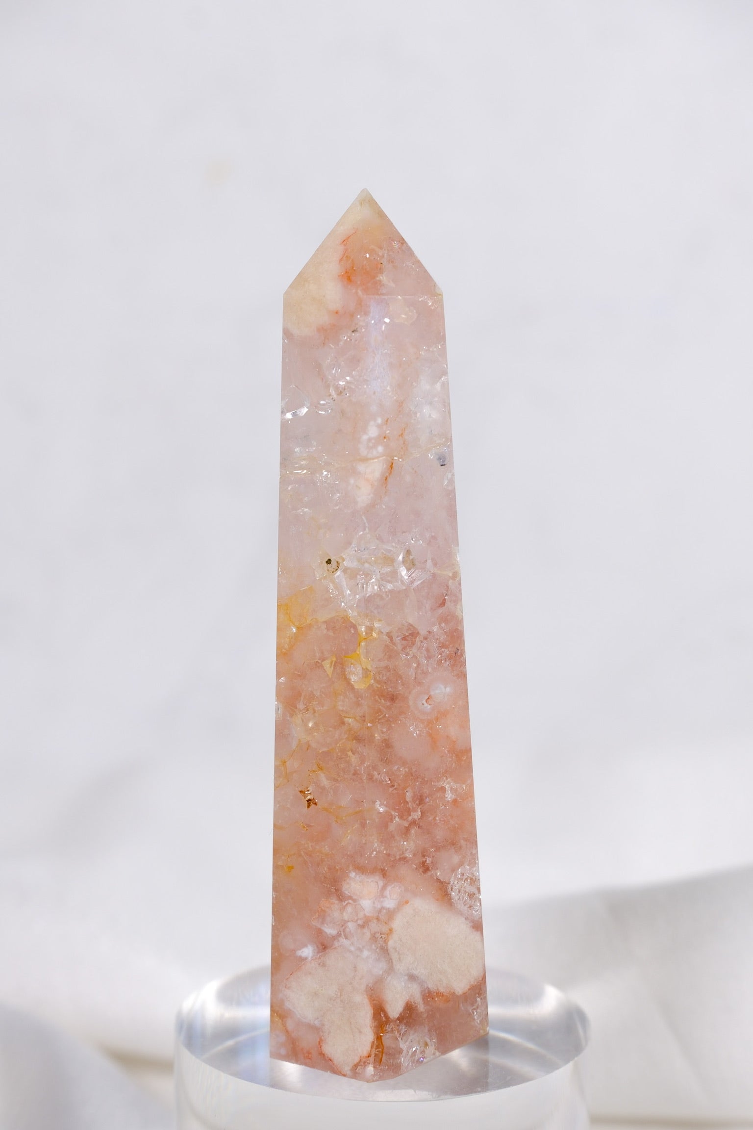 Flower Agate Carnelian Tower