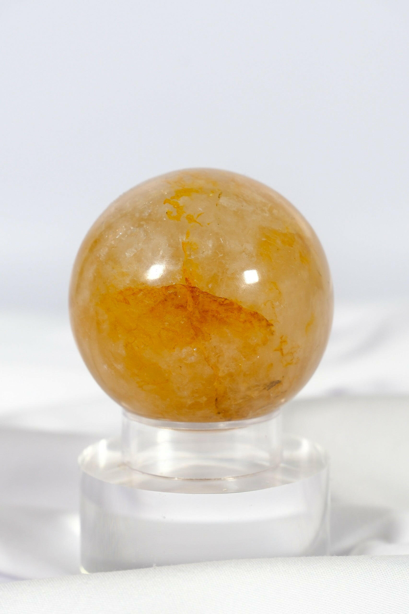 Golden Healer Sphere Healing Crystal.