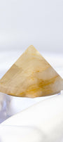 Golden Healer Pyramid Healing Crystal.