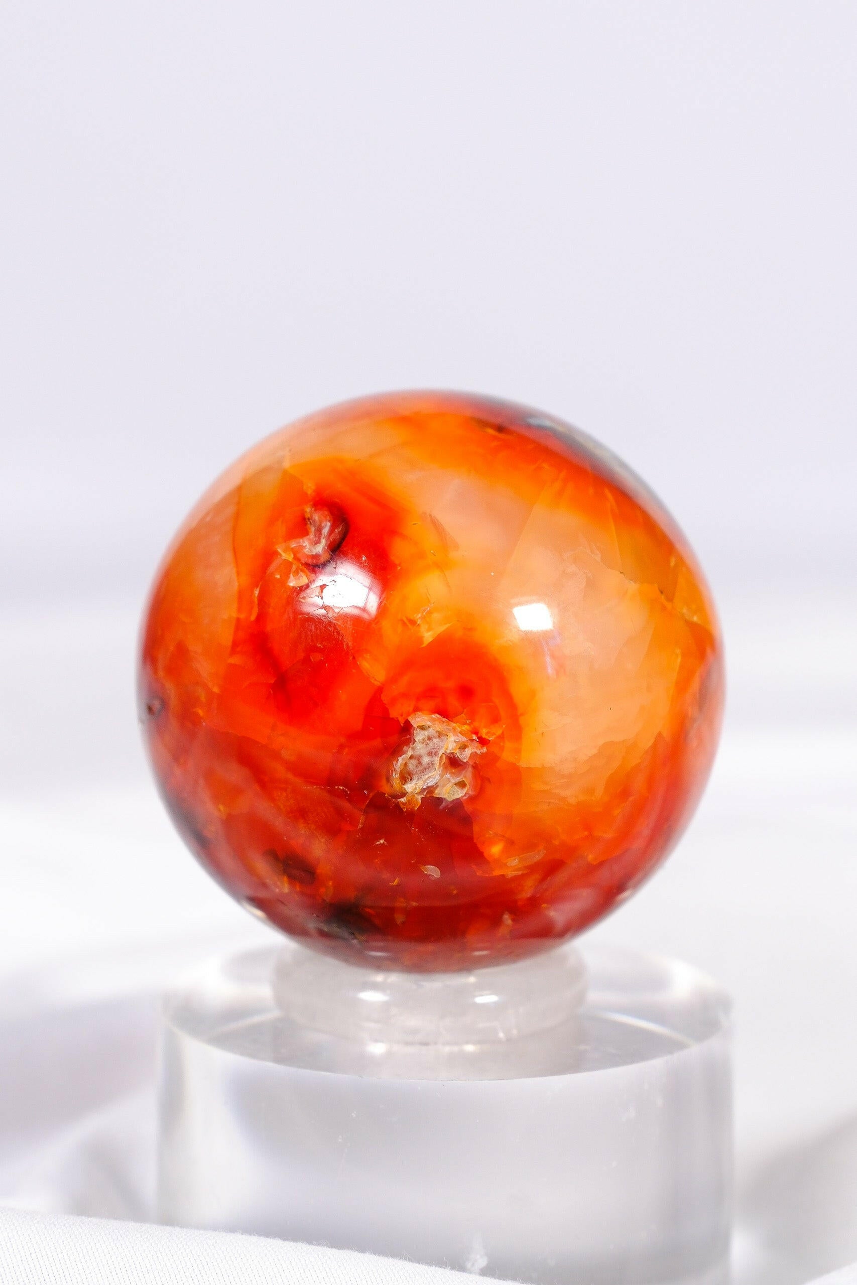 Carnelian Sphere Healing Crystal.