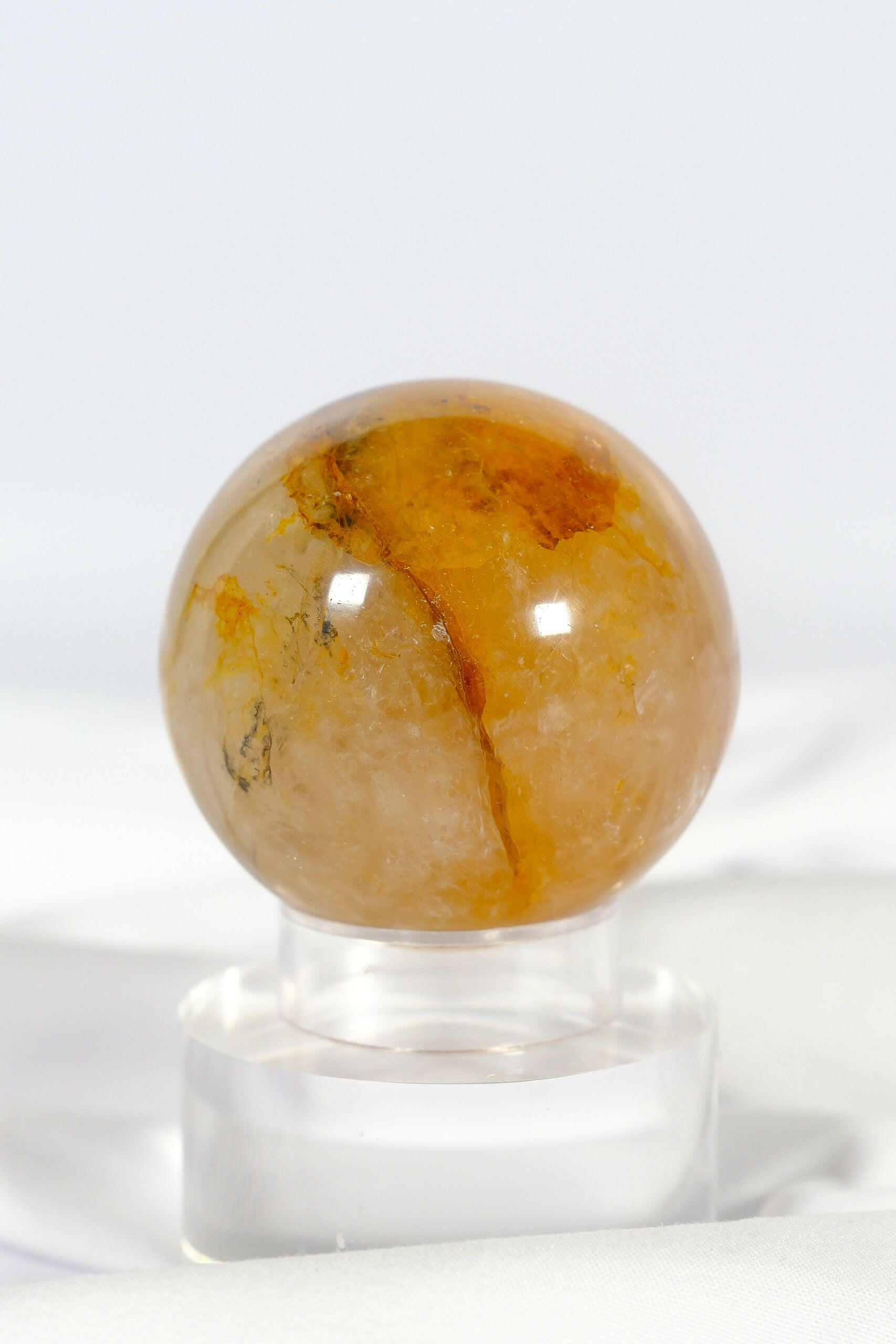 Golden Healer Sphere Healing Crystal.