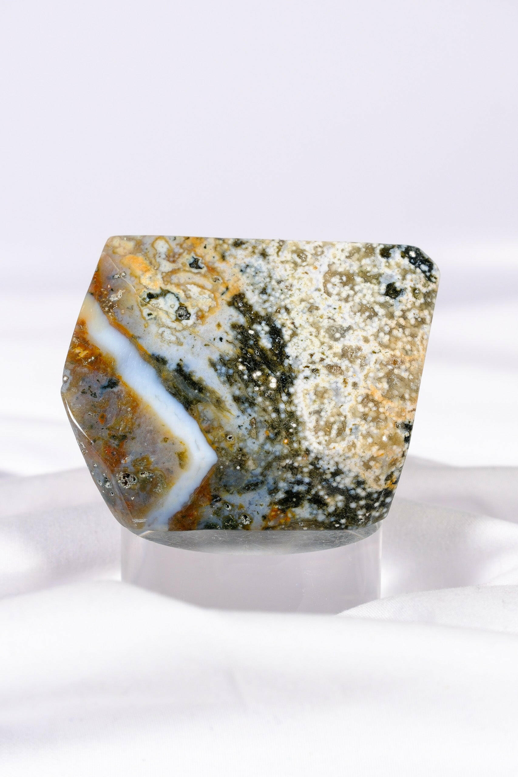 Ocean Jasper Freeform Healing Crystal.